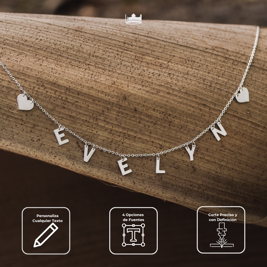Cadena Letras Personalizable Plata .925