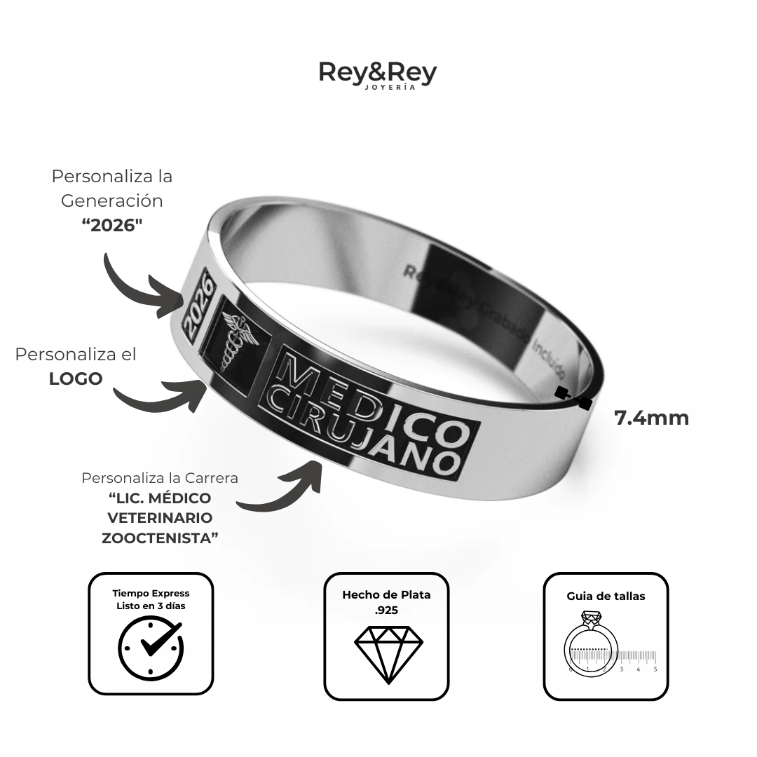 Anillo Graduacion Pleno Plata