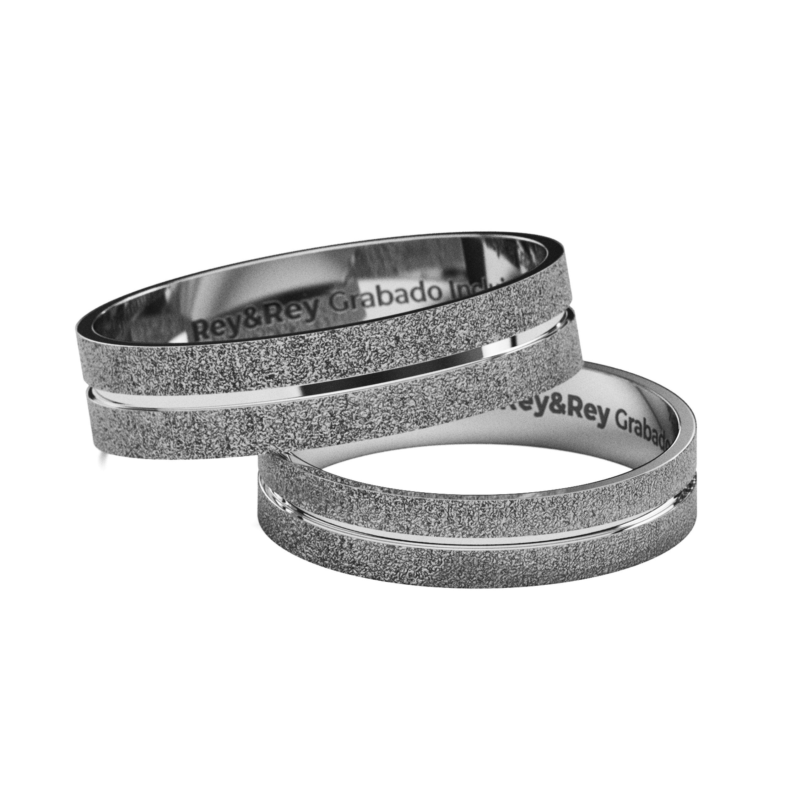 Anillos Matrimoniales Craquel SAND Plata