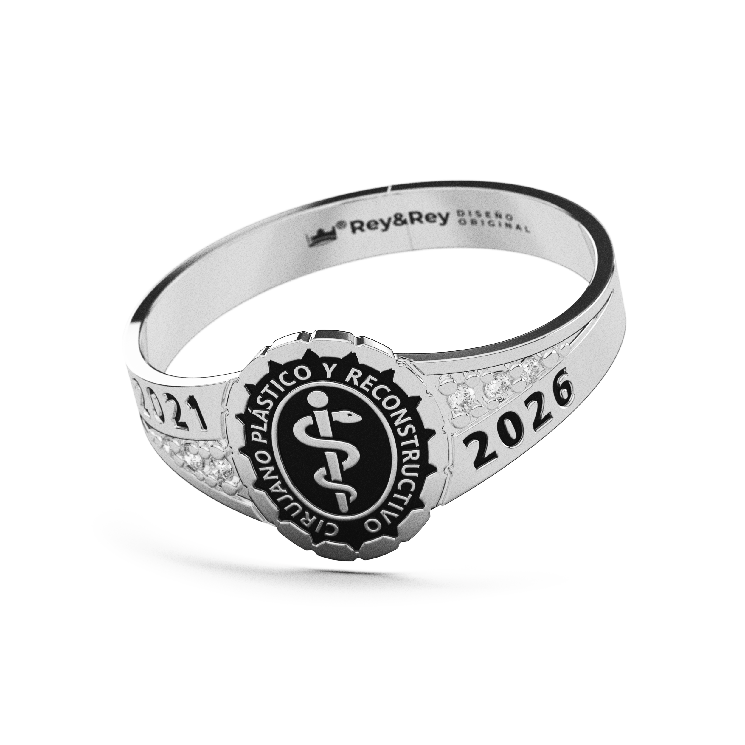 Anillo Graduación Continente Plata
