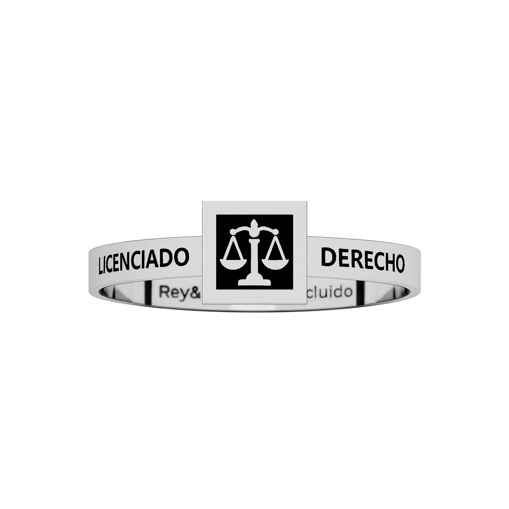 Anillo Graduación Square Plata