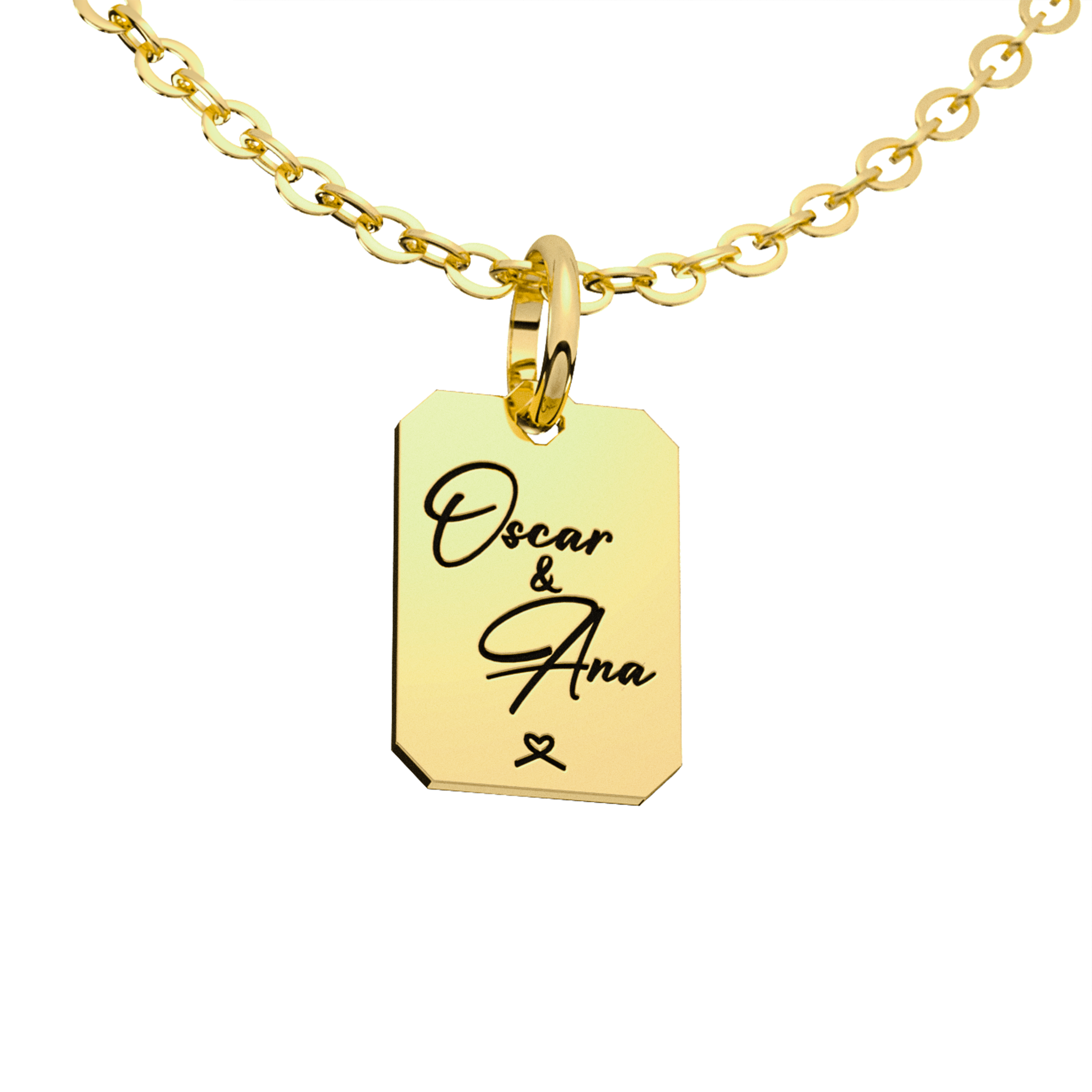 Collar Octa Text Personalizable Oro 10k