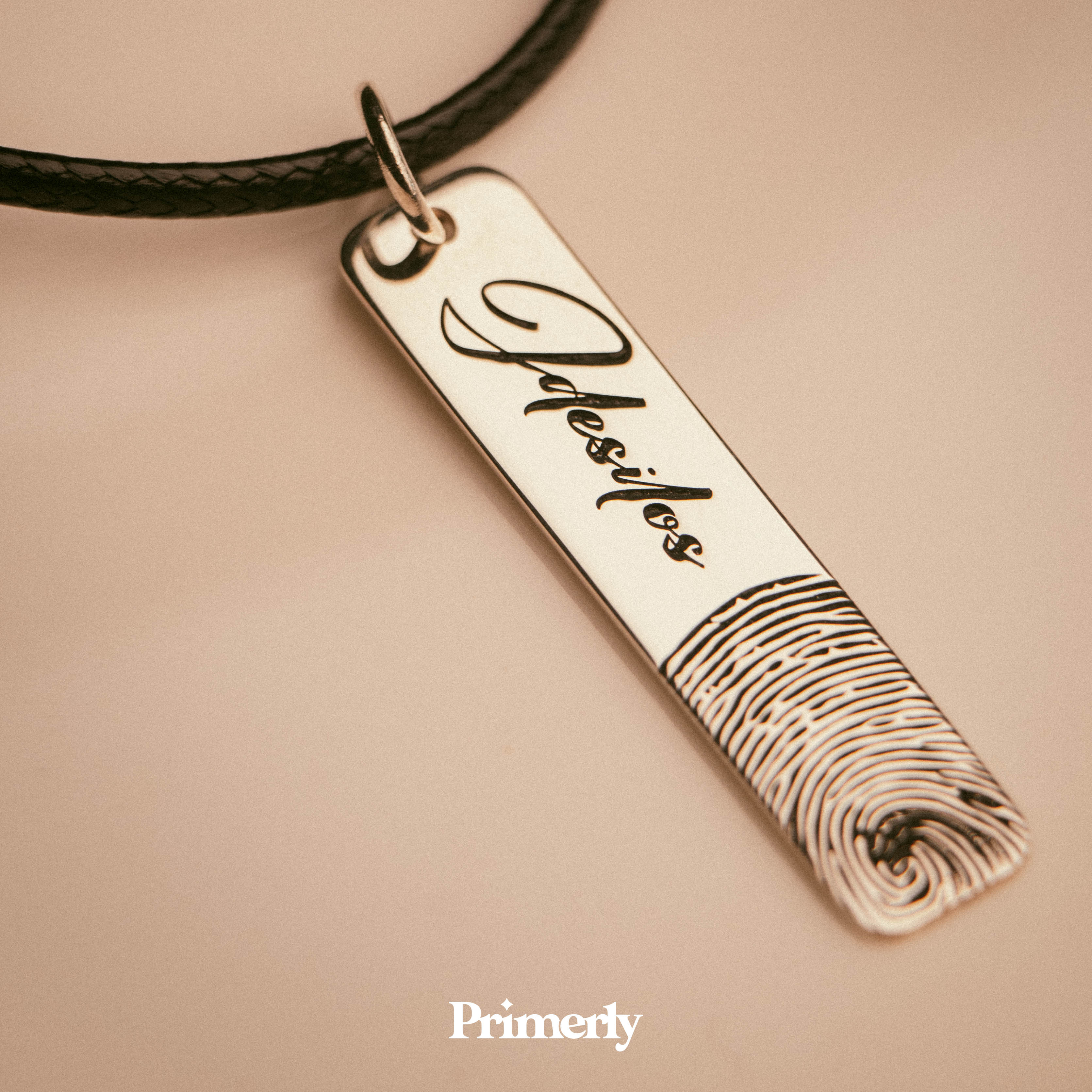 Etiqueta Huella Personalizable Plata .925