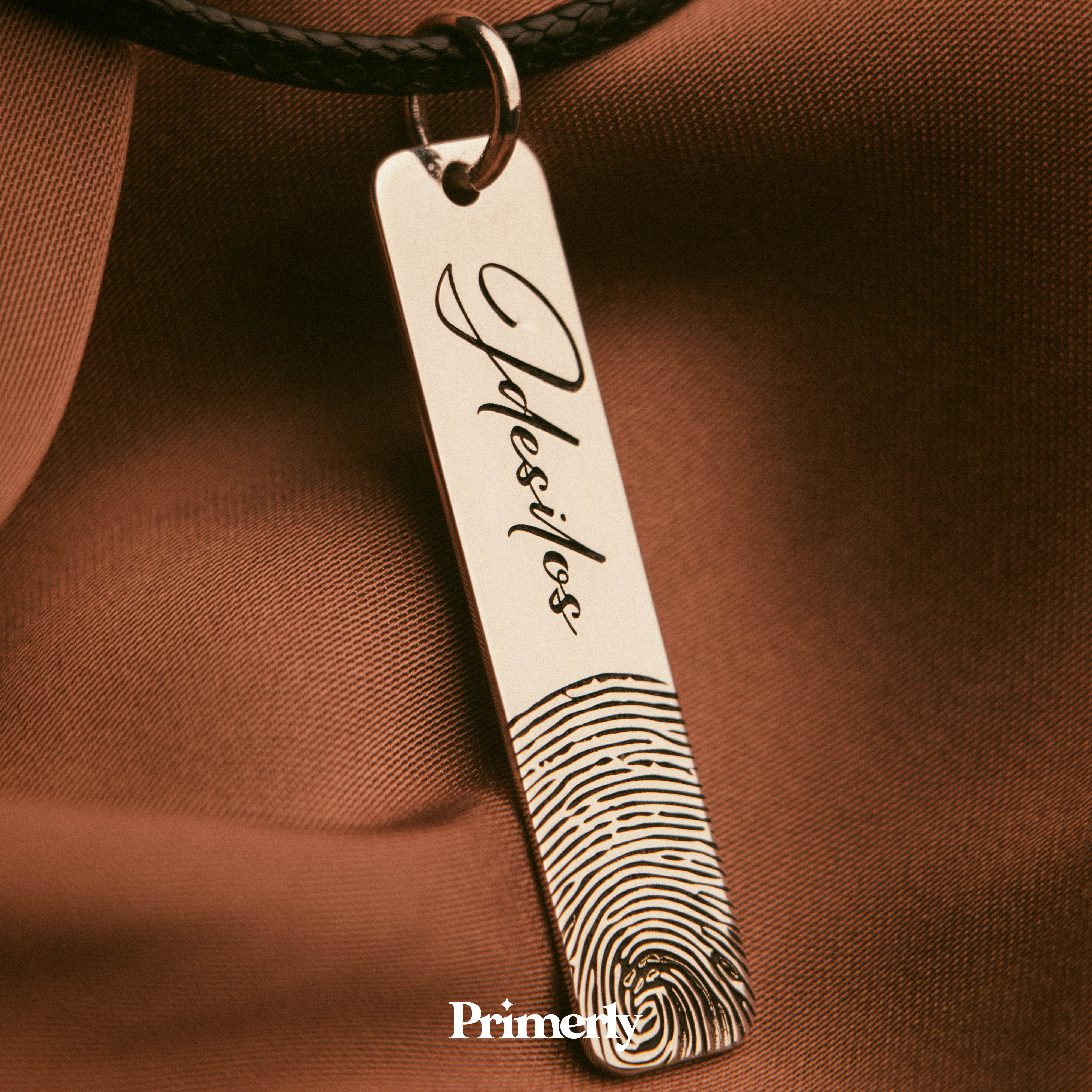 Etiqueta Huella Personalizable Plata .925