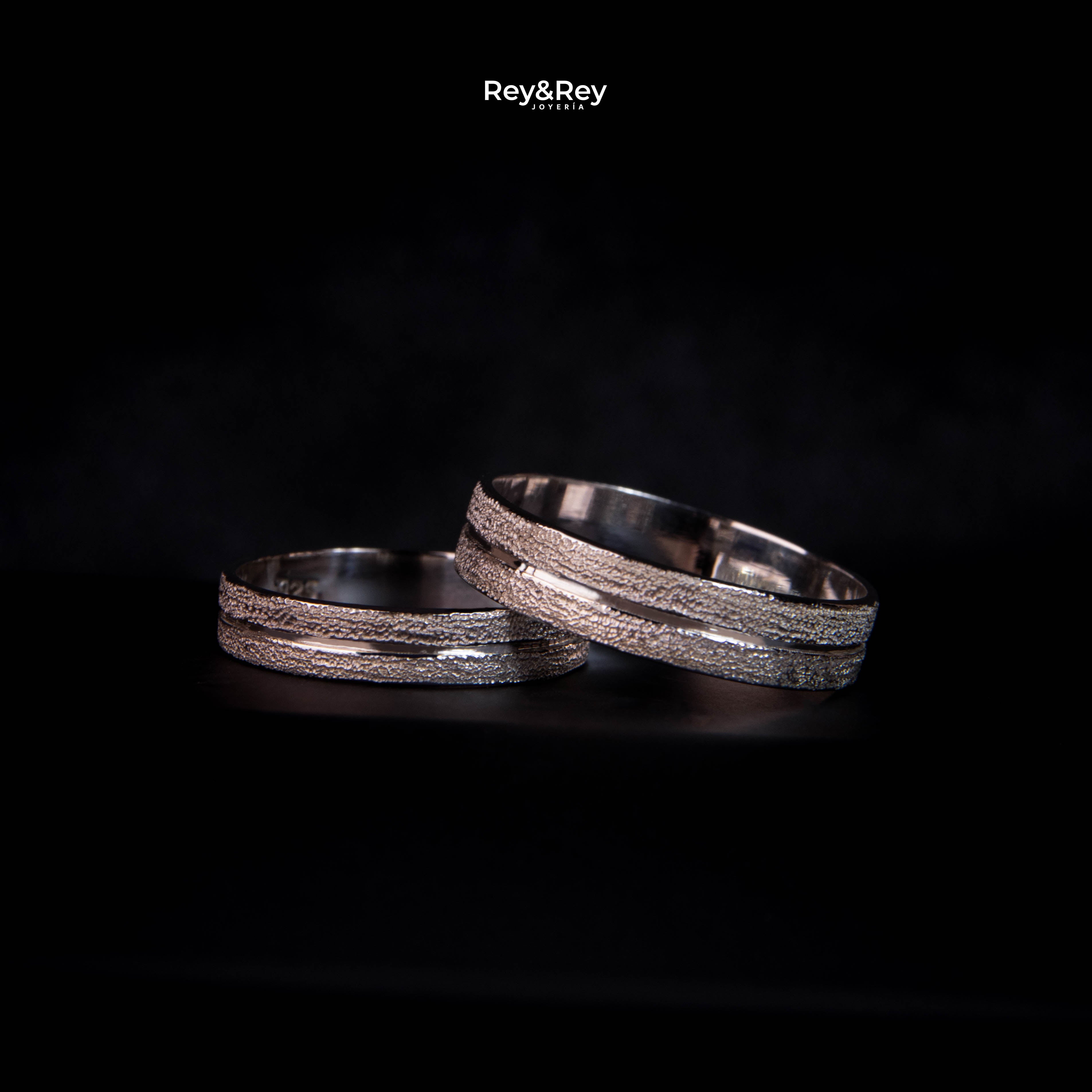 Anillos Matrimoniales Craquel SAND Plata