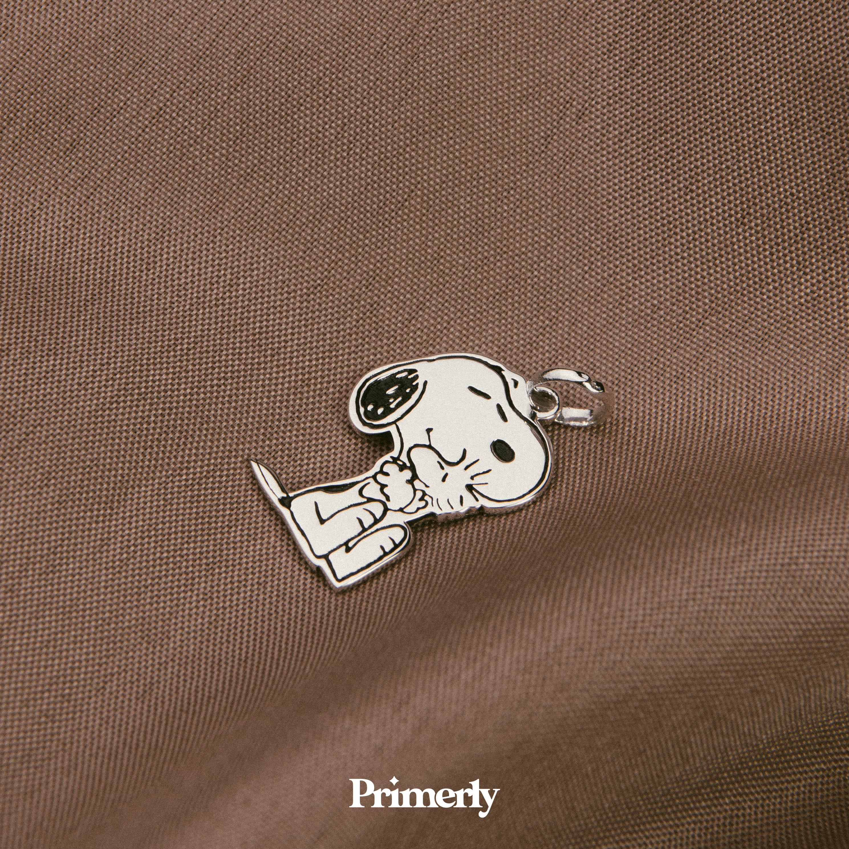 Collar Snoopy Sentado Mini Plata .925