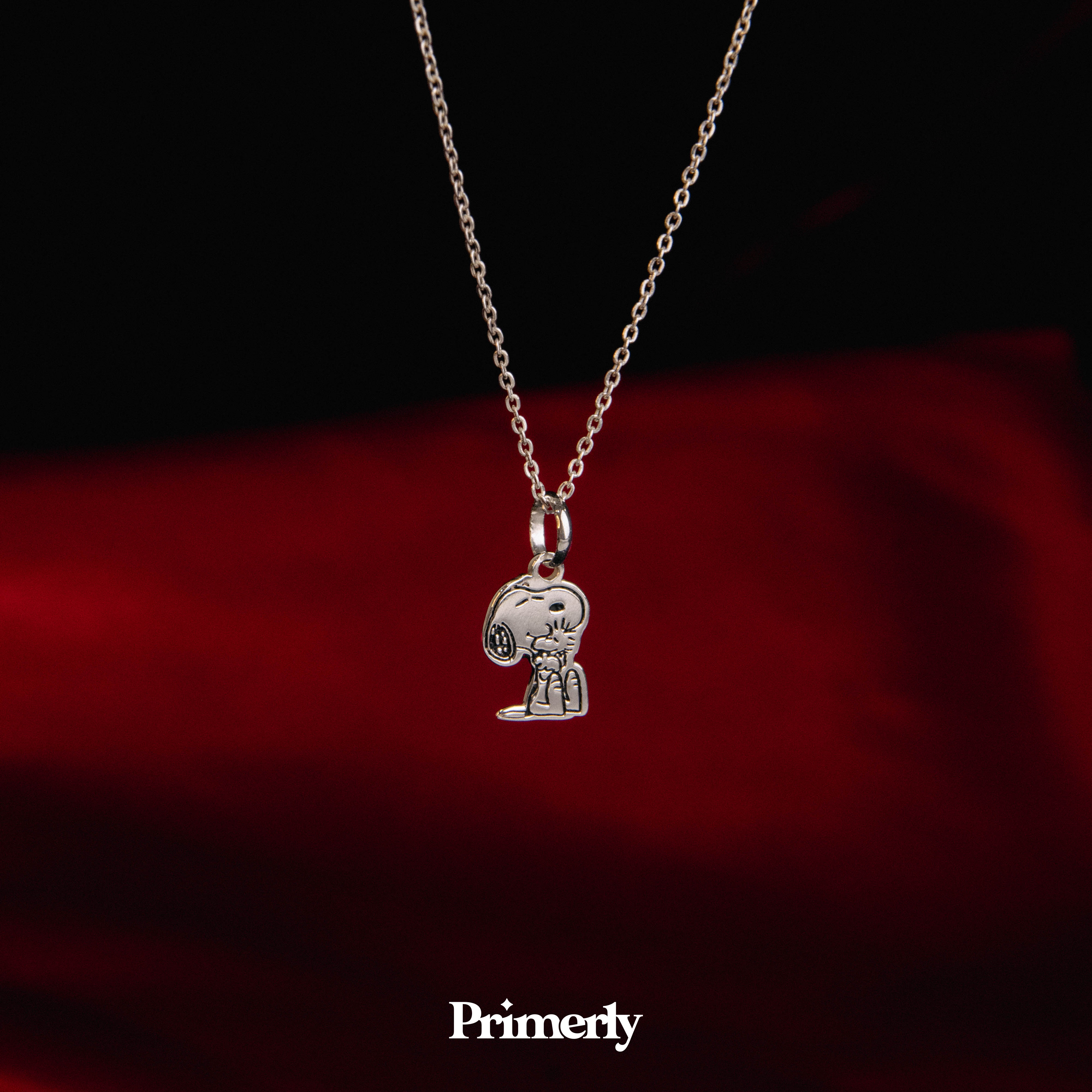 Collar Snoopy Sentado Mini Plata .925
