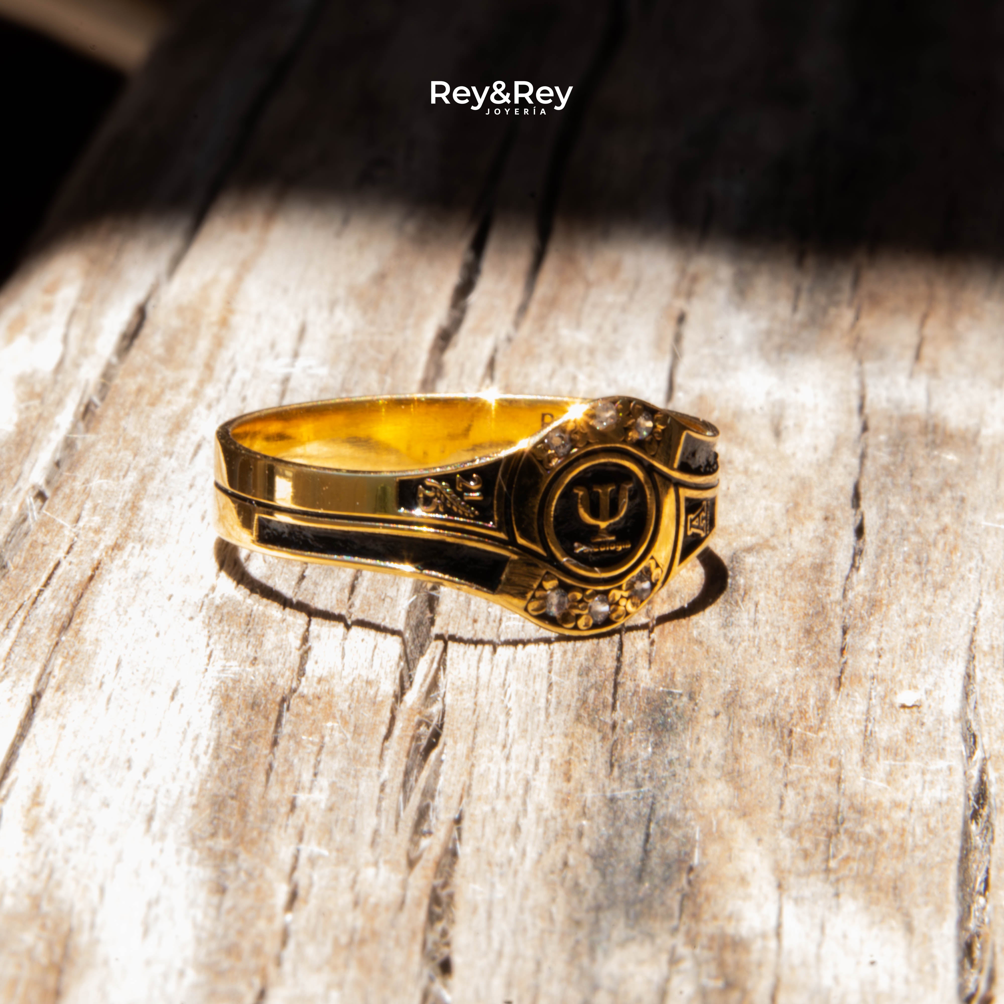 Anillo Graduación Ascenso Oro