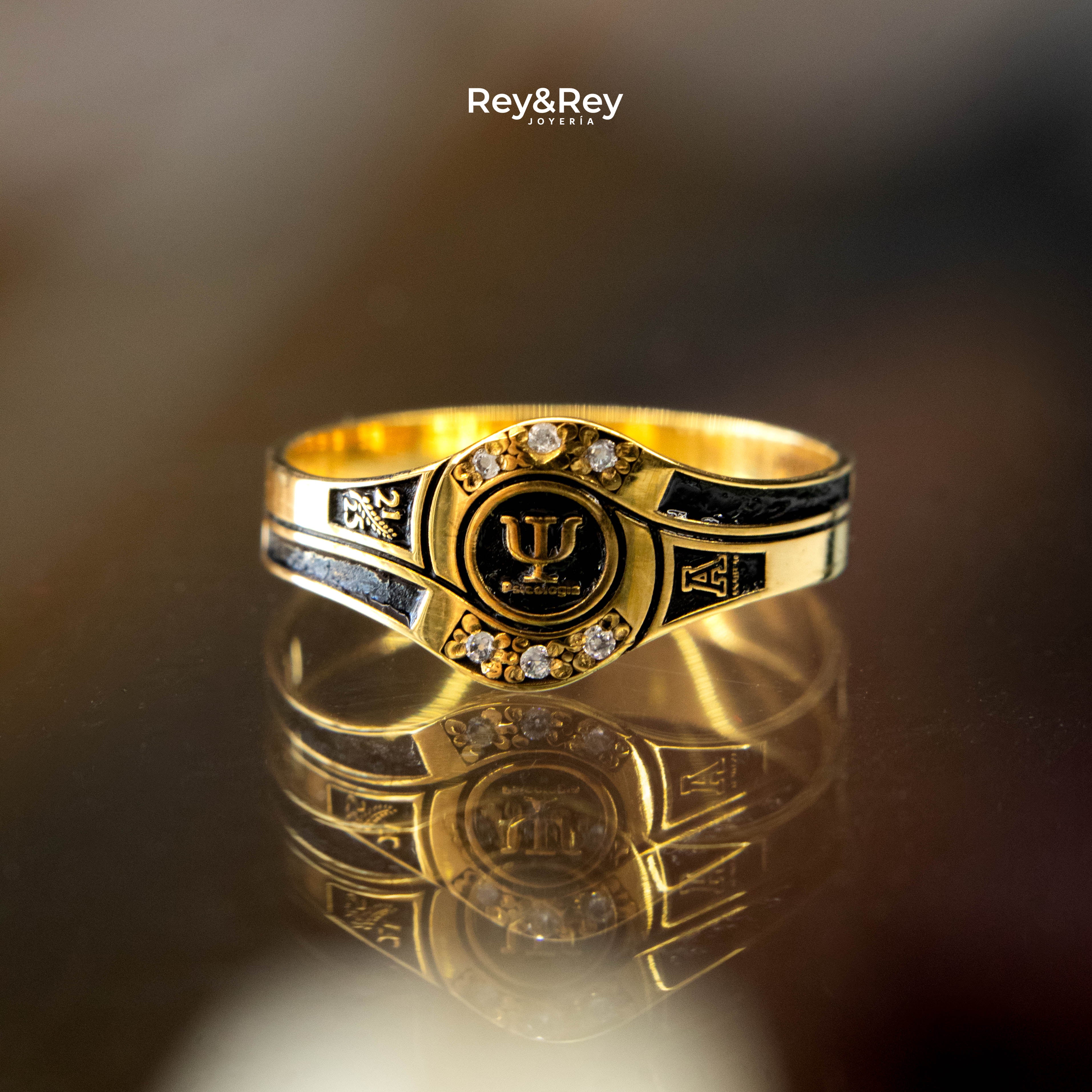 Anillo Graduación Ascenso Oro