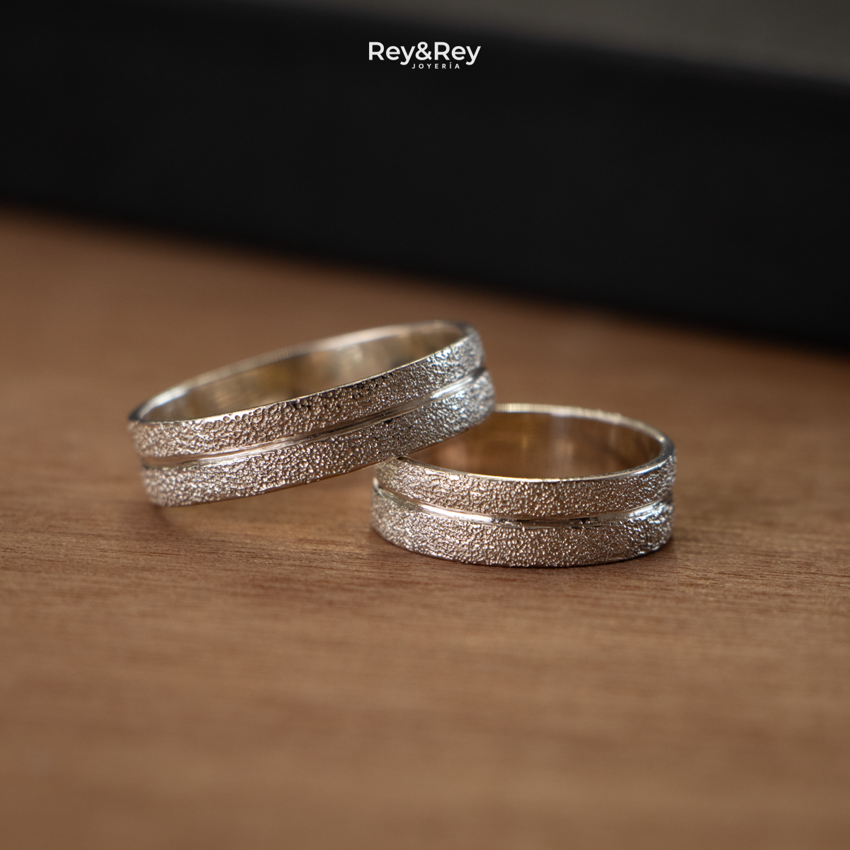 Anillos Matrimoniales Craquel SAND Plata
