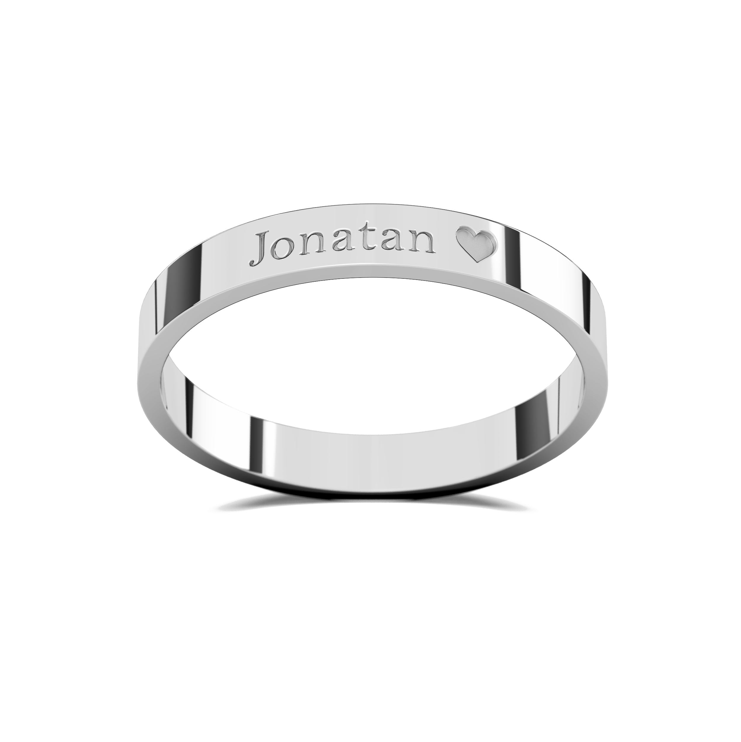 Anillo Personalizable Flat S Name Plata