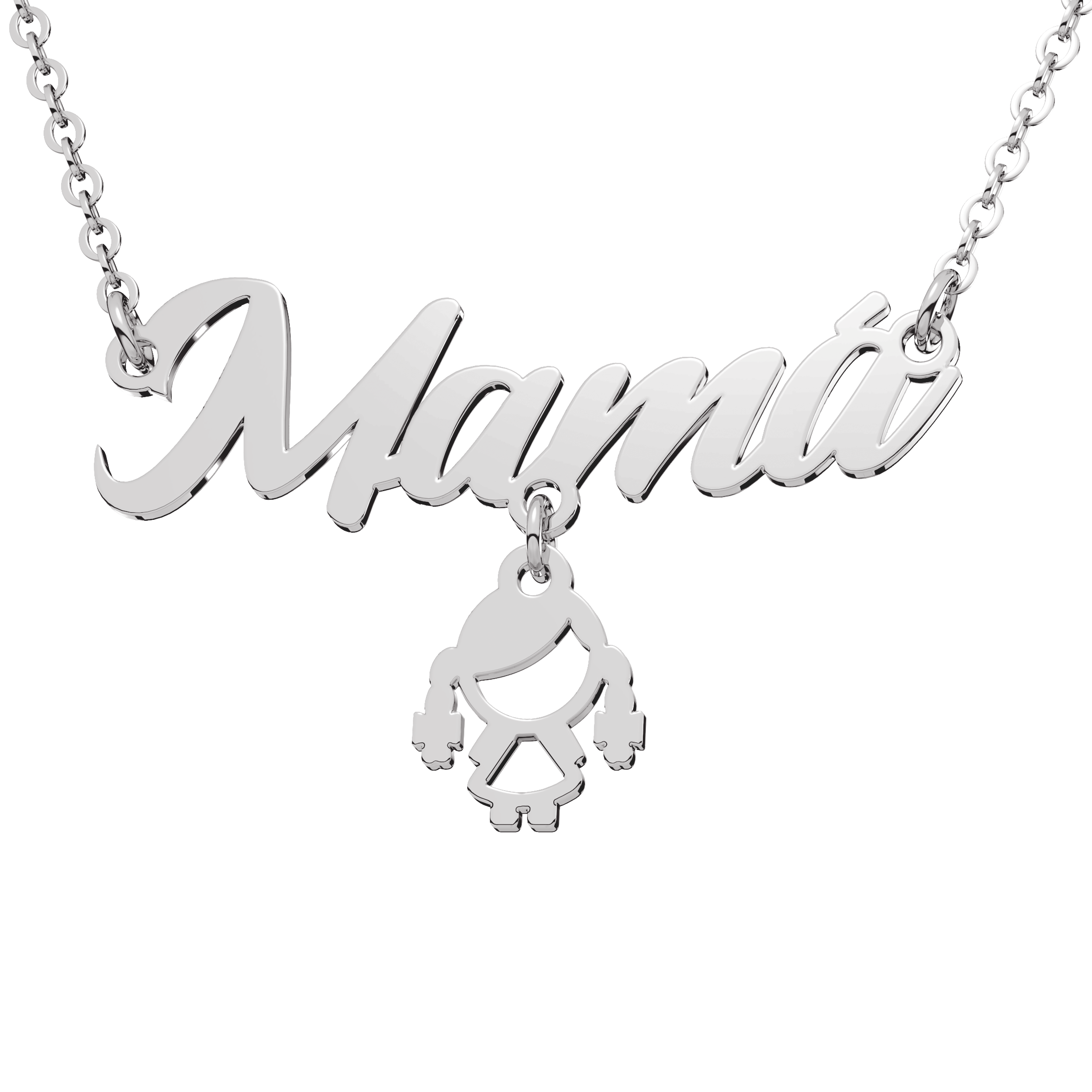 Collar Mama Niños Personalizable Plata .925