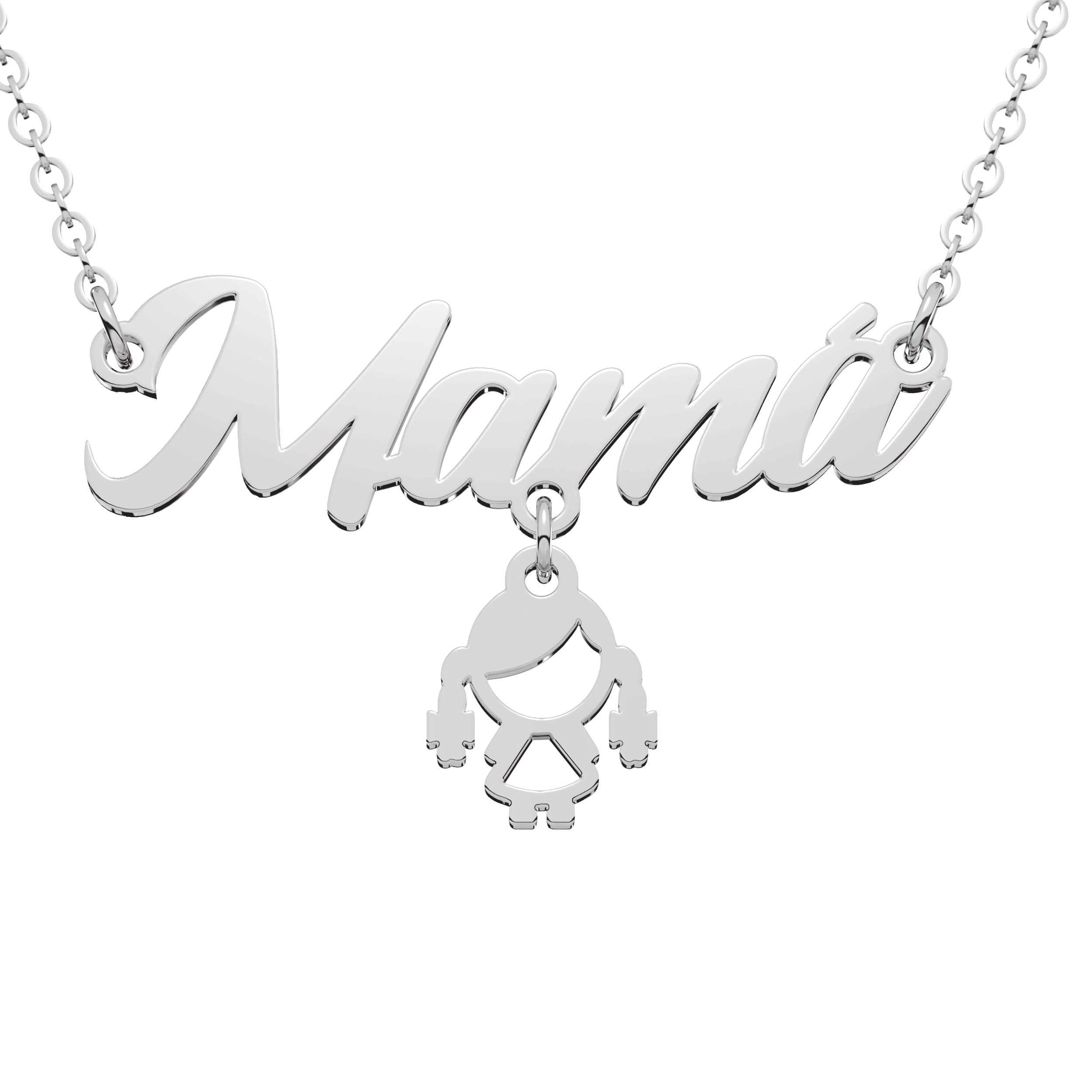 Collar Mama Niños Personalizable Plata .925