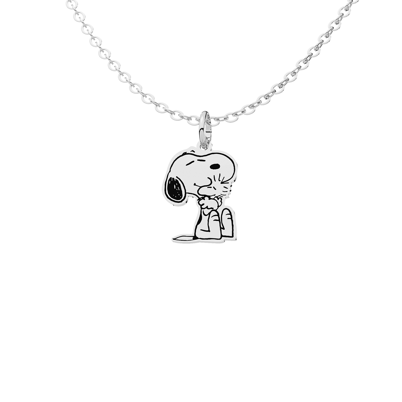 Collar Snoopy Sentado Mini Plata .925