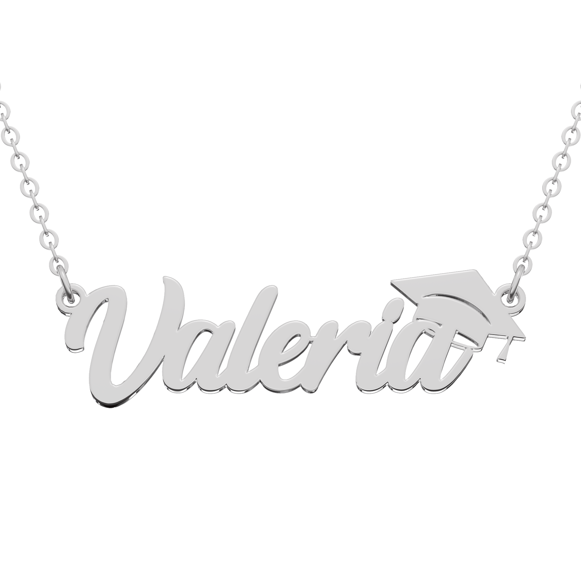 Collar Birrete Graduación Personalizable Plata .925