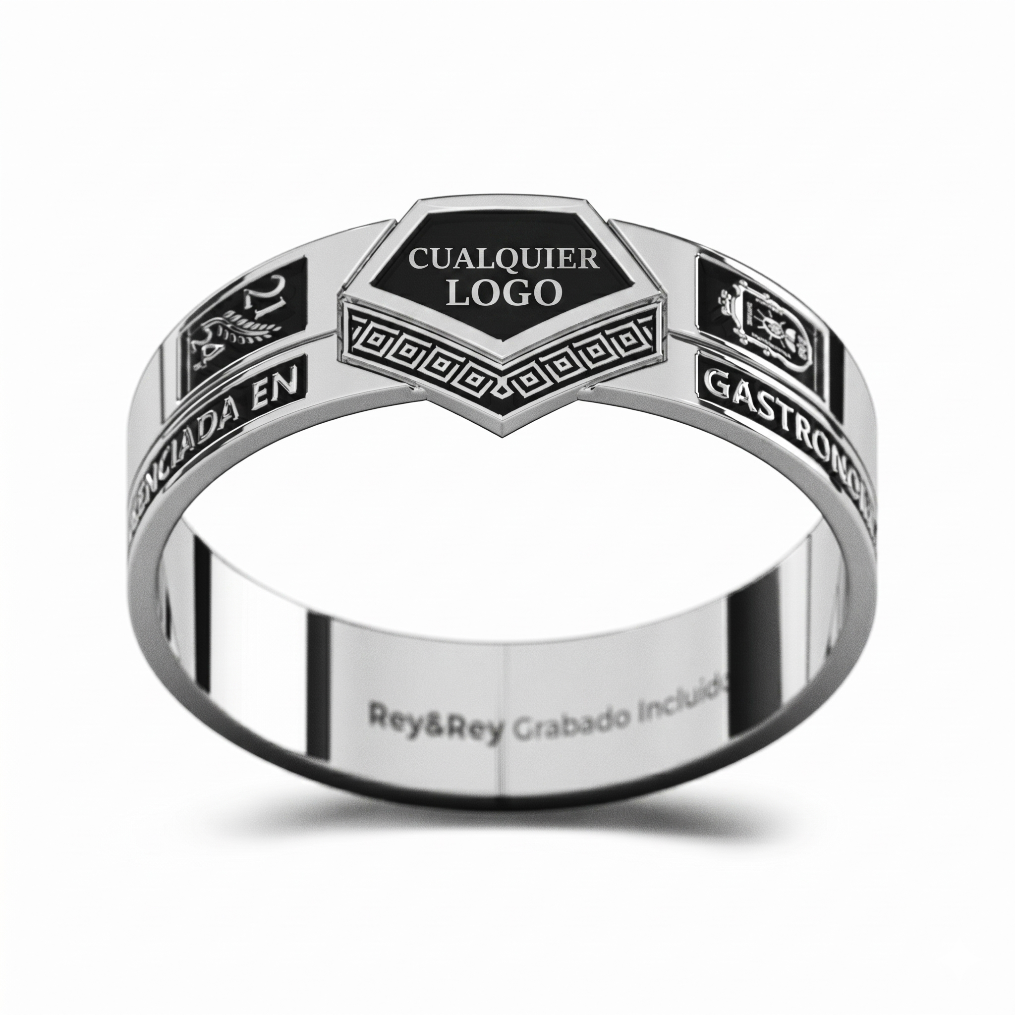 Anillo Graduación Alianza Grecas Plata