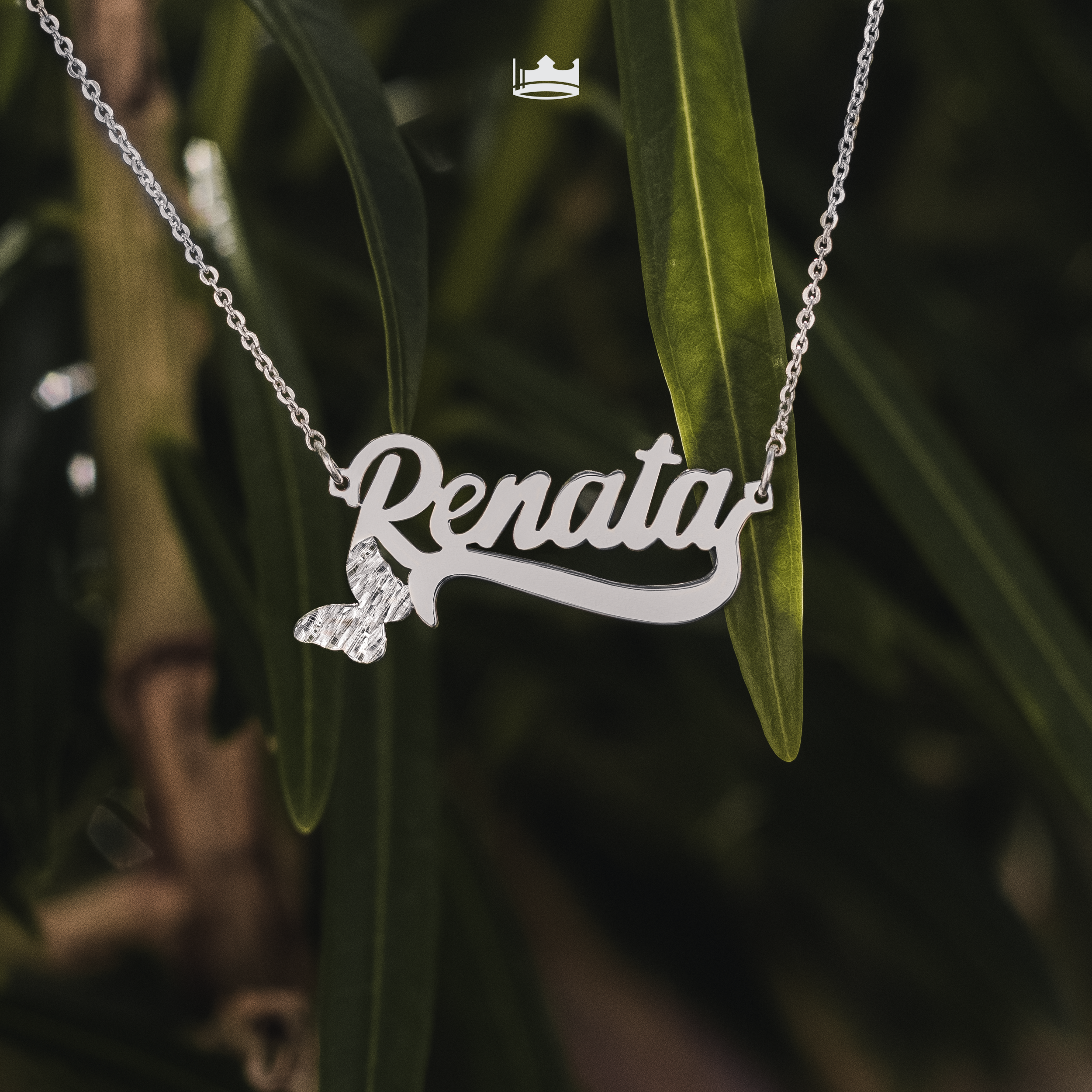 Collar Classic Diamantada Personalizable Plata .925