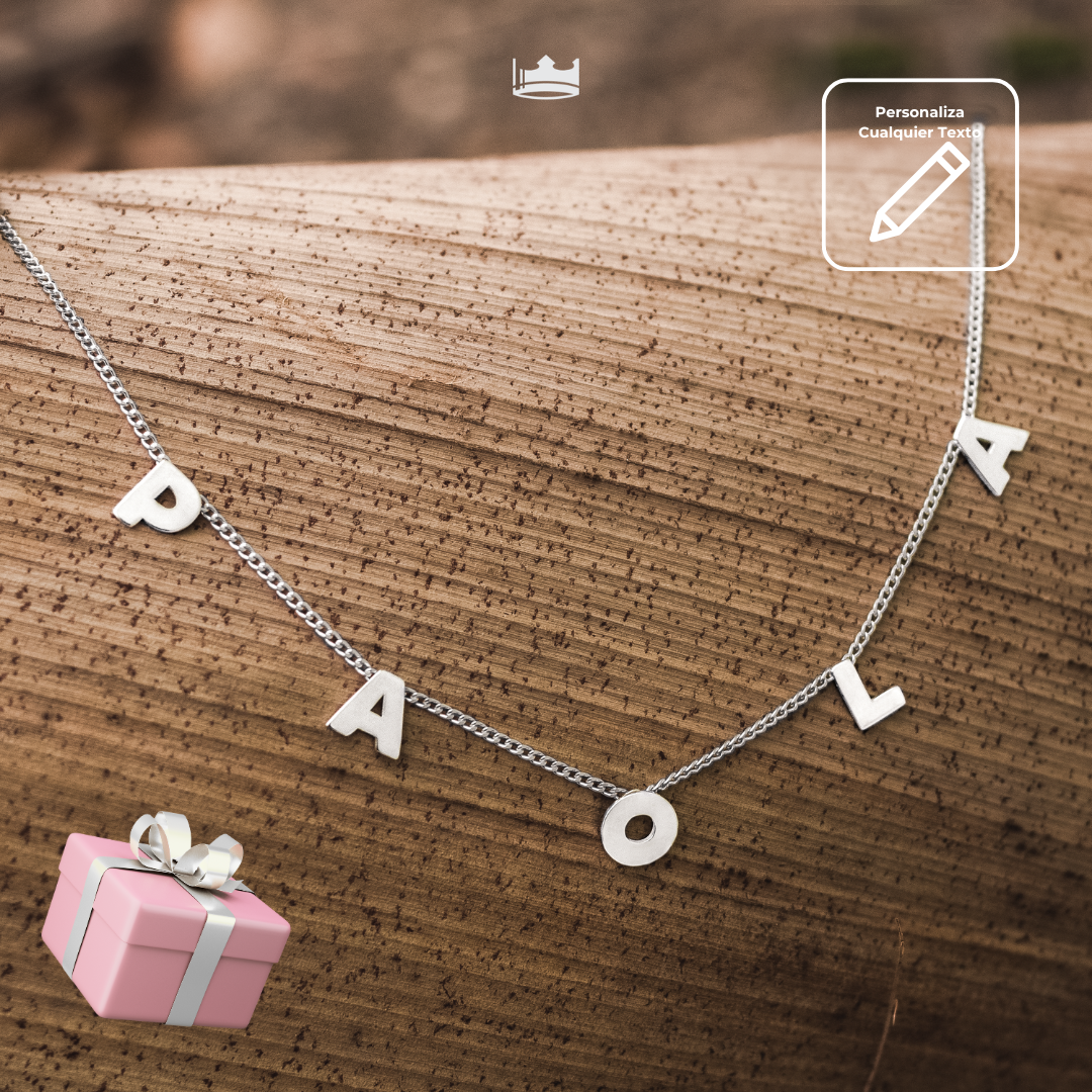 Cadena Letras Personalizable Plata .925