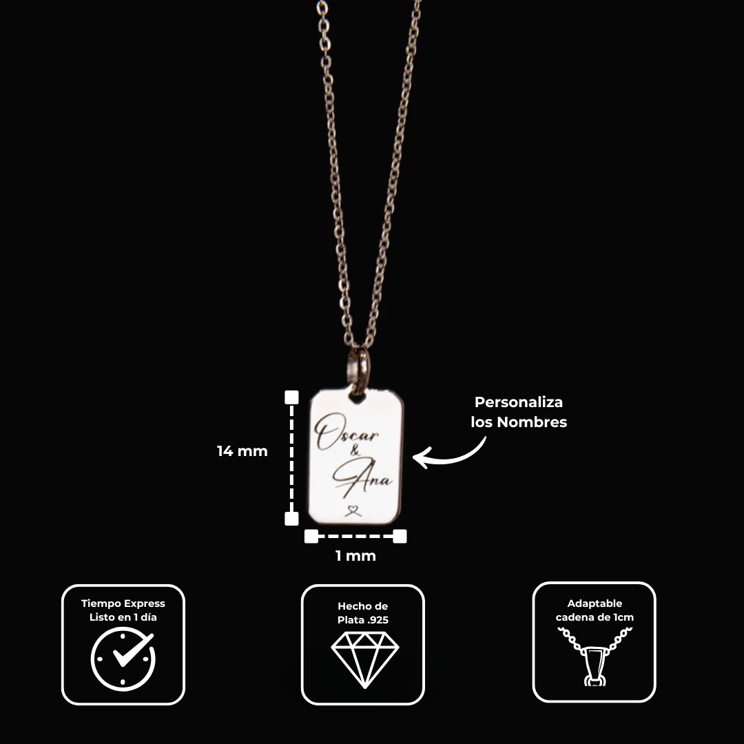Collar Octa Personalizable Plata .925