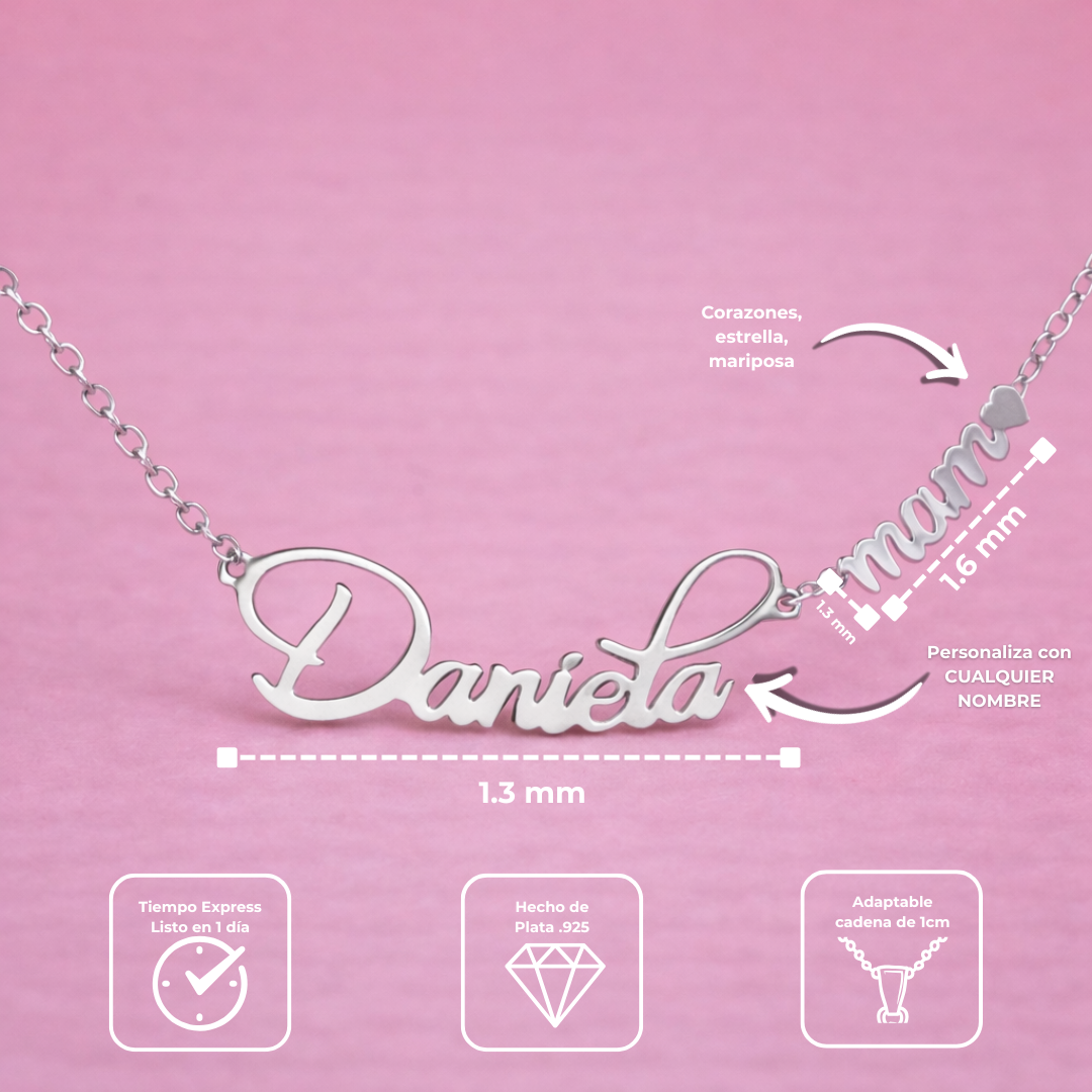 Collar Classic Mom Personalizable Plata .925