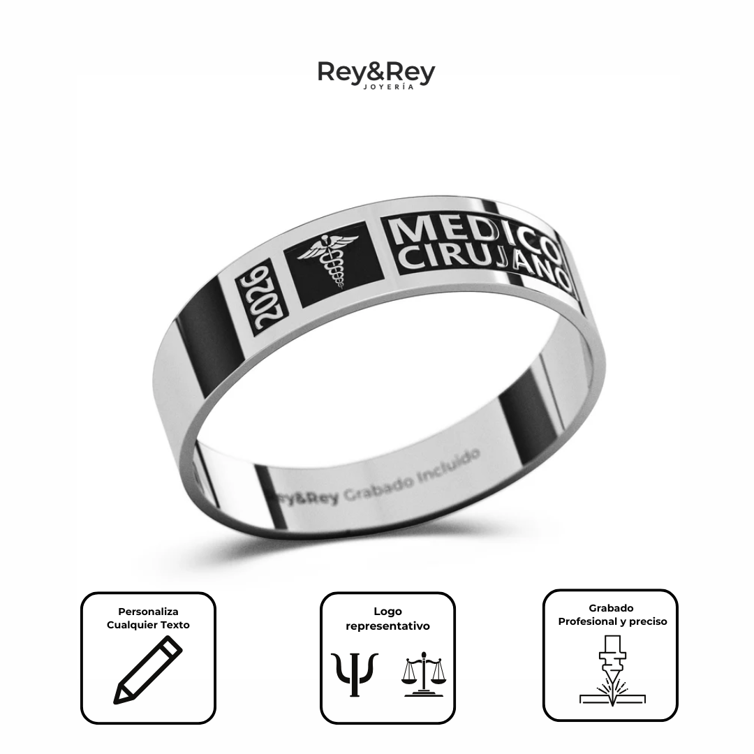 Anillo Graduacion Pleno Plata
