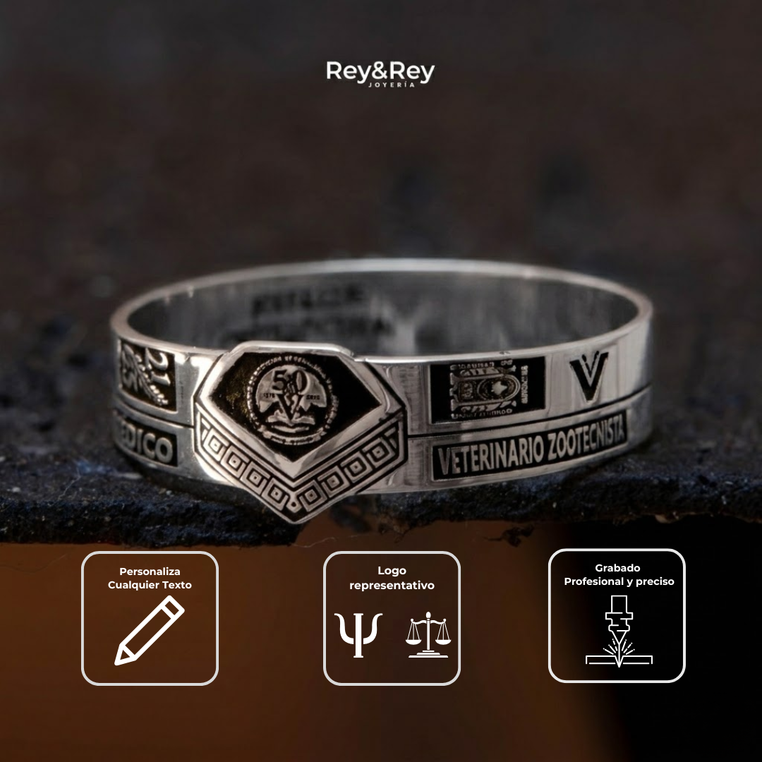 Anillo Graduación Alianza Grecas Plata