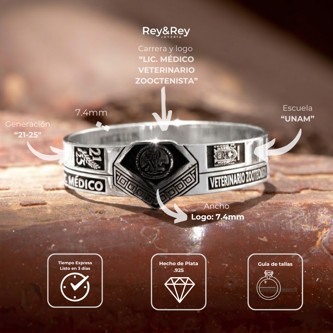 Anillo Graduación Alianza Grecas Plata