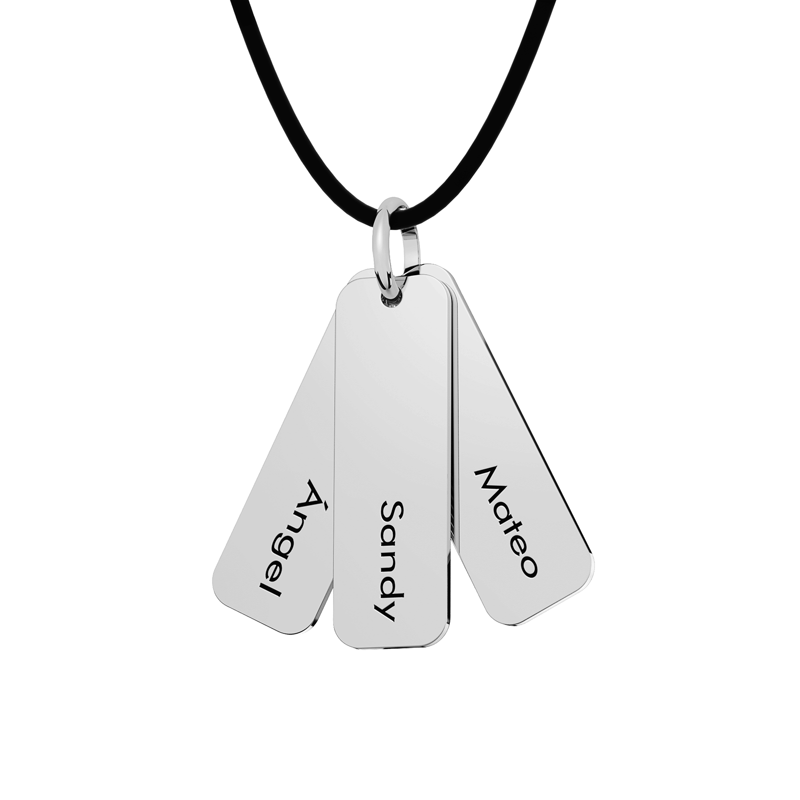 Dijes Etiqueta Verticales Personalizable Plata .925