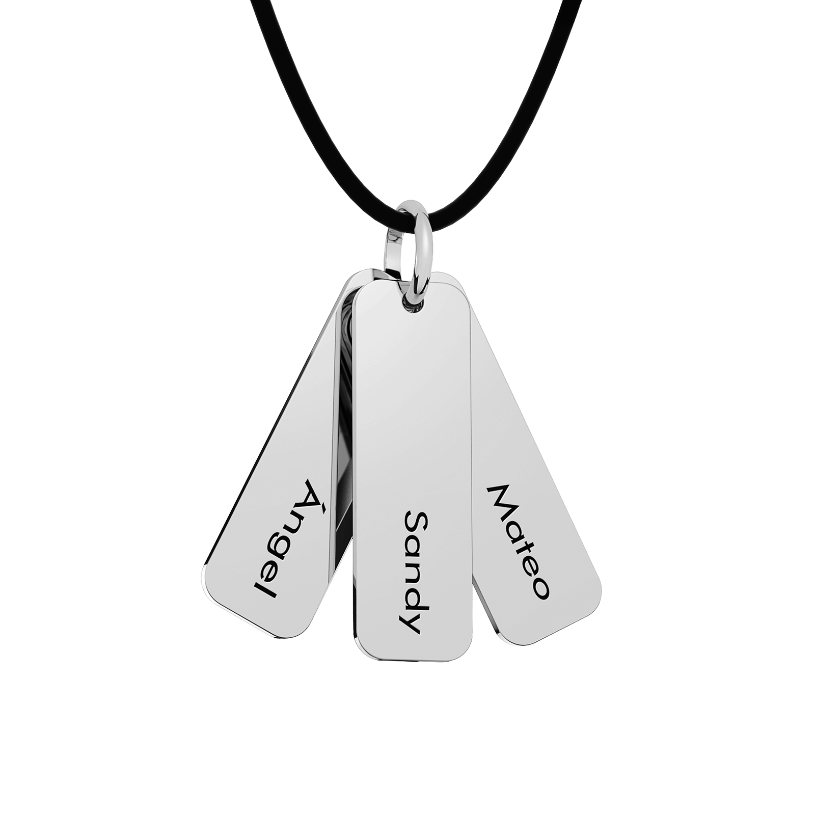 Dijes Etiqueta Verticales Personalizable Plata .925