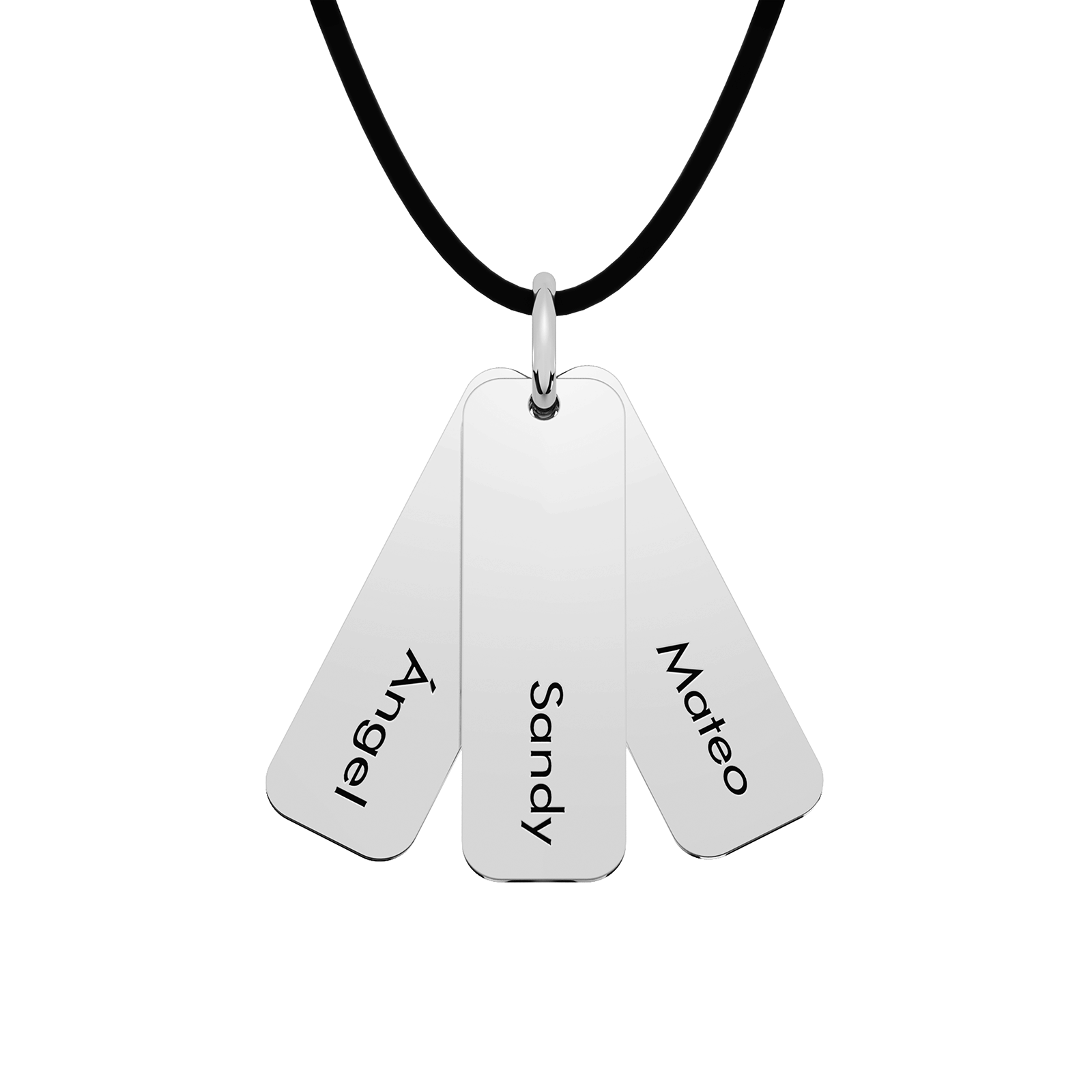 Dijes Etiqueta Verticales Personalizable Plata .925