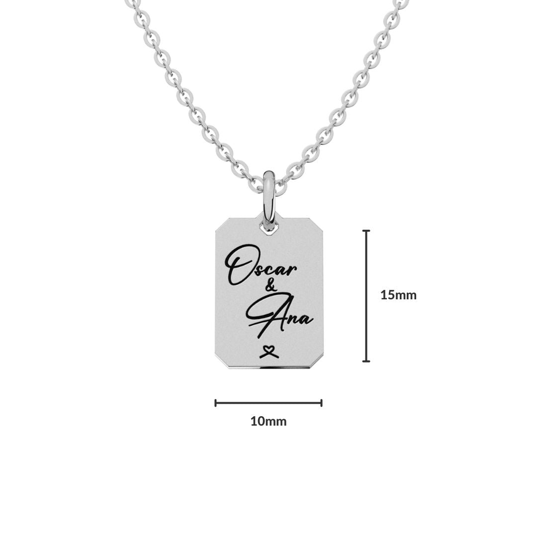 Collar Octa Personalizable Plata .925