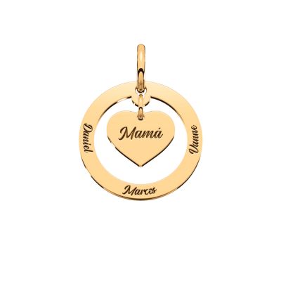 Dije Loop Mamá Personalizable Plata.925