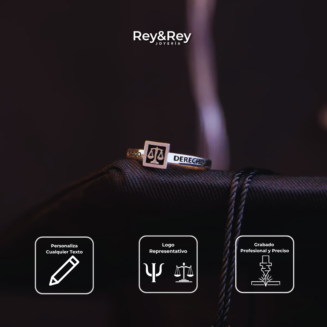 Anillo Graduación Square Plata