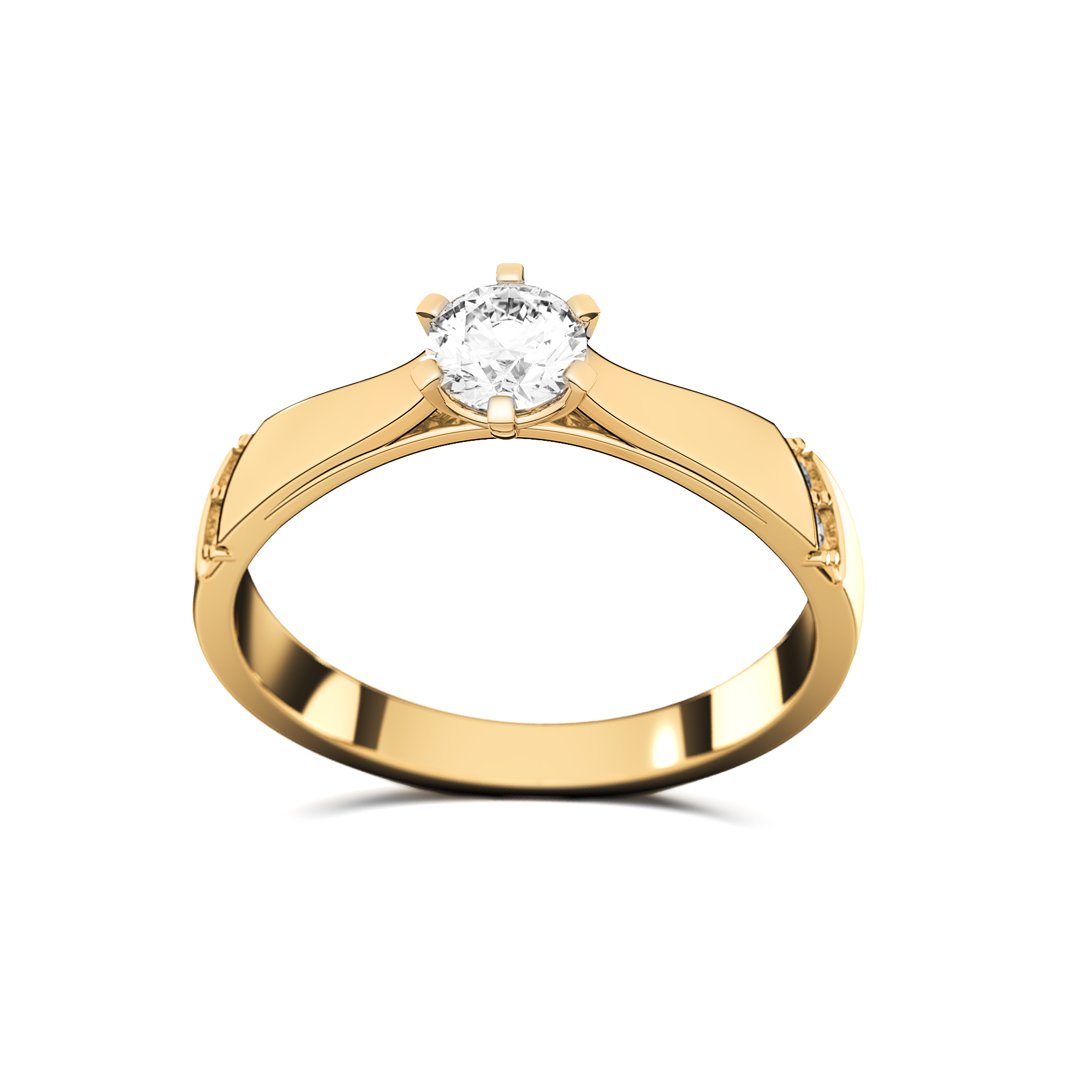 Anillo de Compromiso Clasico de Oro 10k