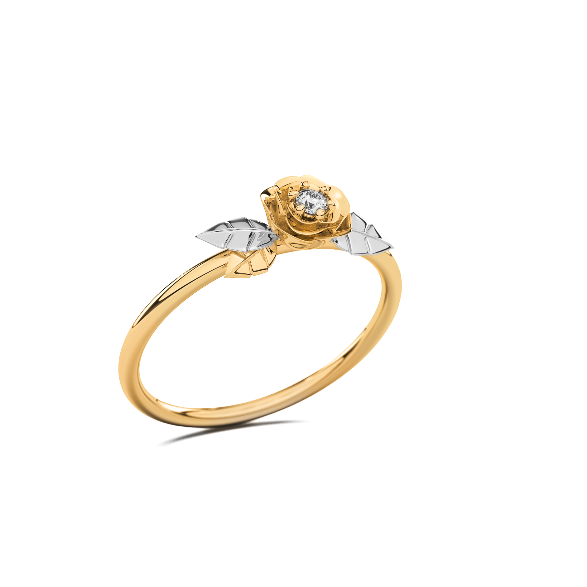Anillo Compromiso Promesa Rosa de Oro 10k