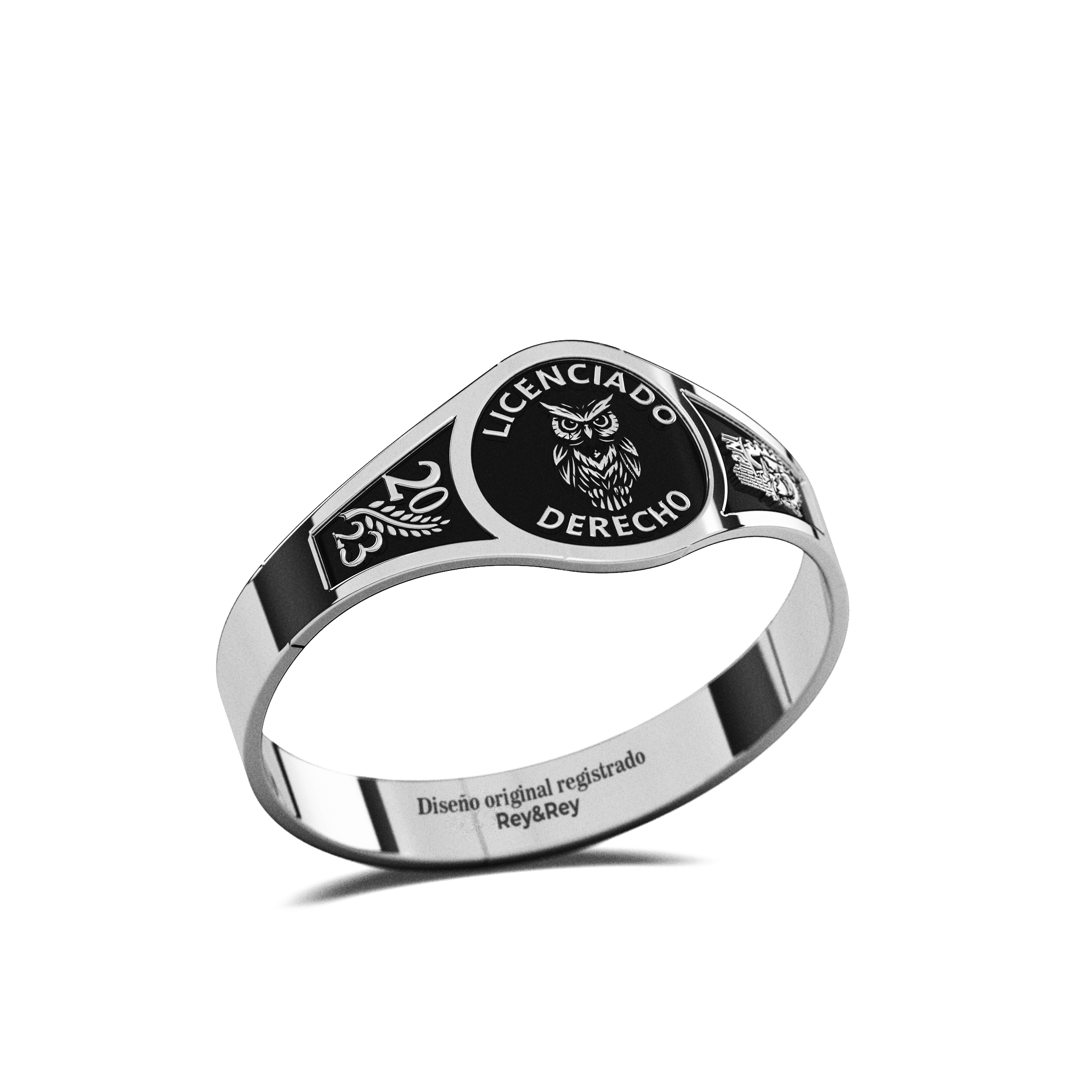 Anillo Graduación Round Plata
