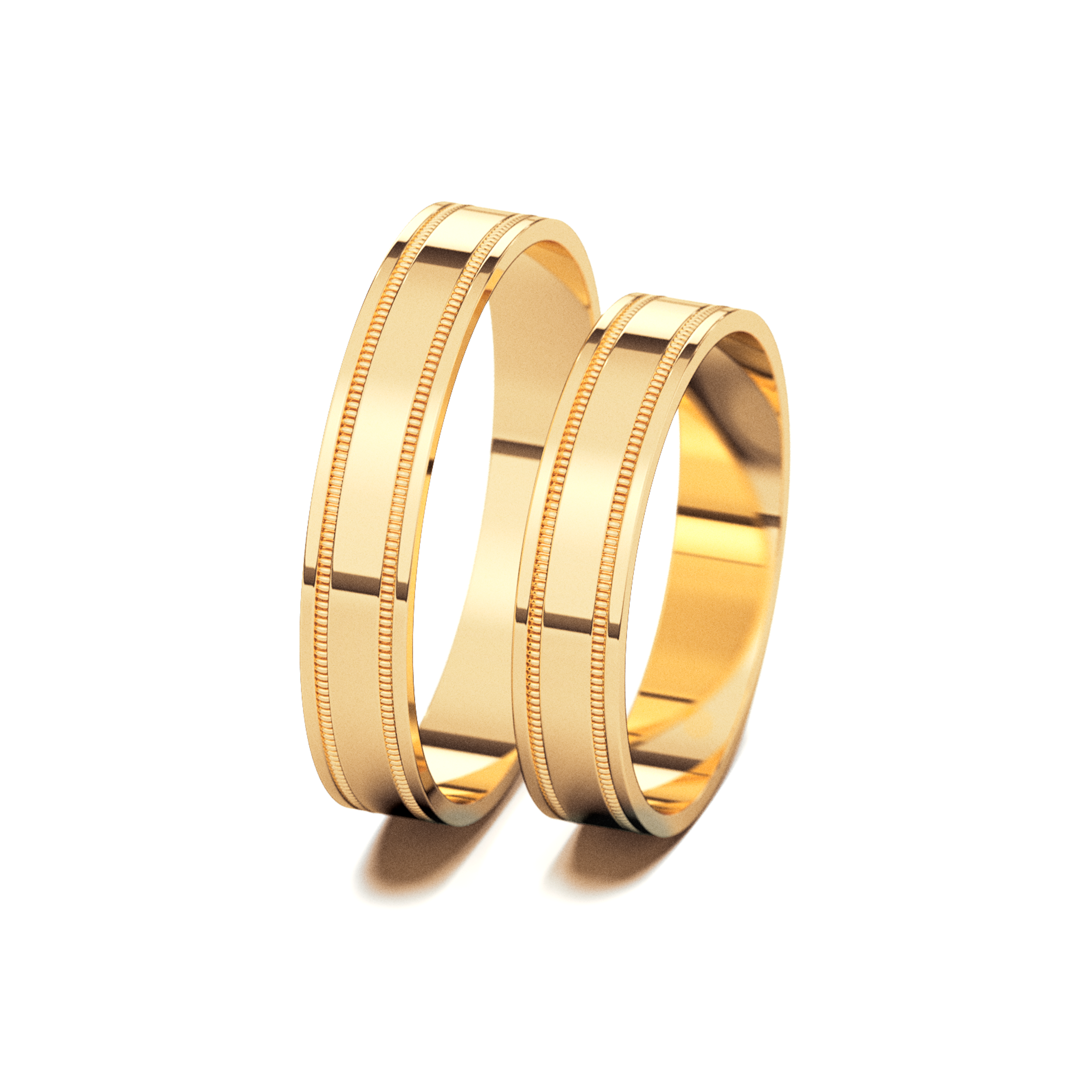 Anillos Matrimoniales Par Milgrain Plata