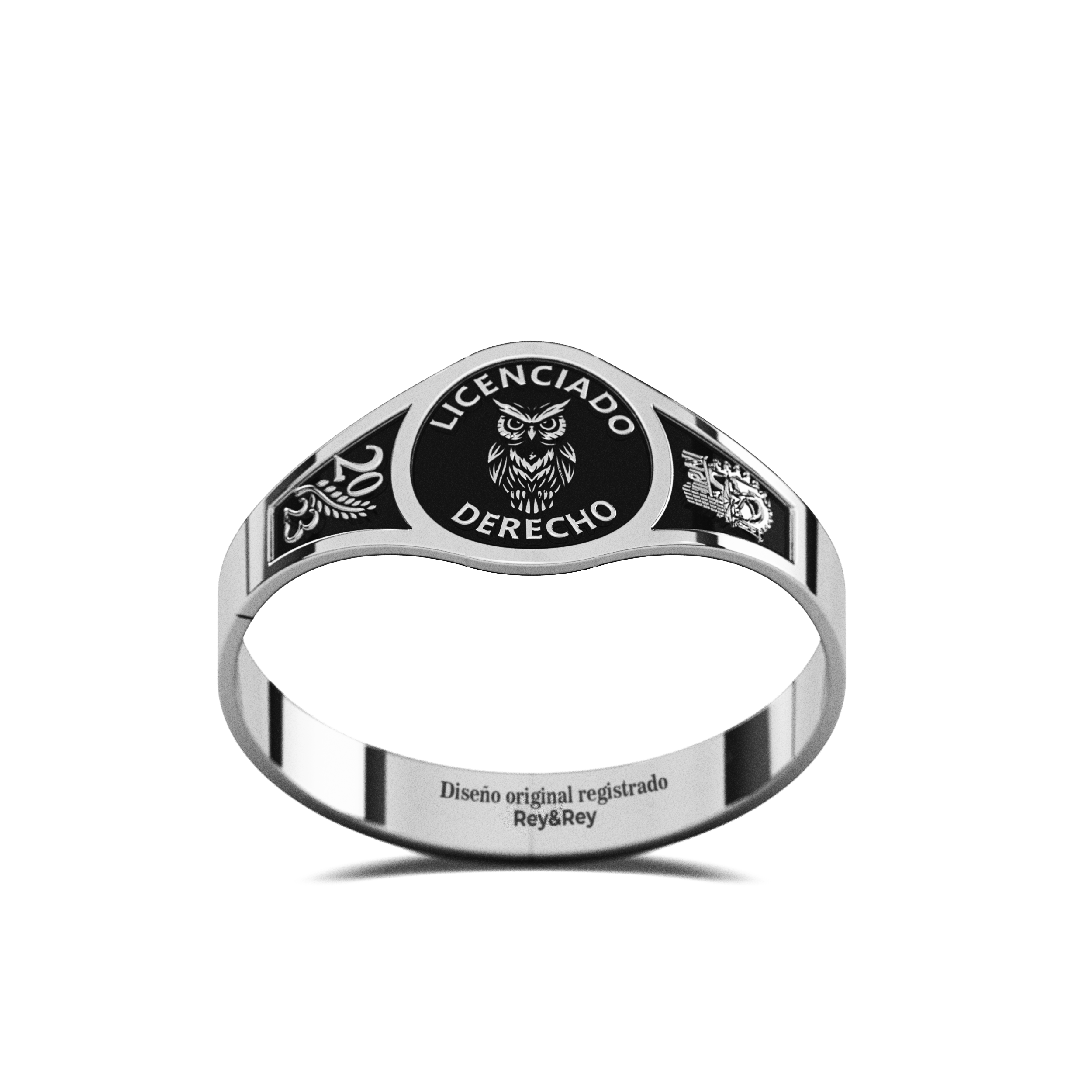 Anillo Graduación Round Plata