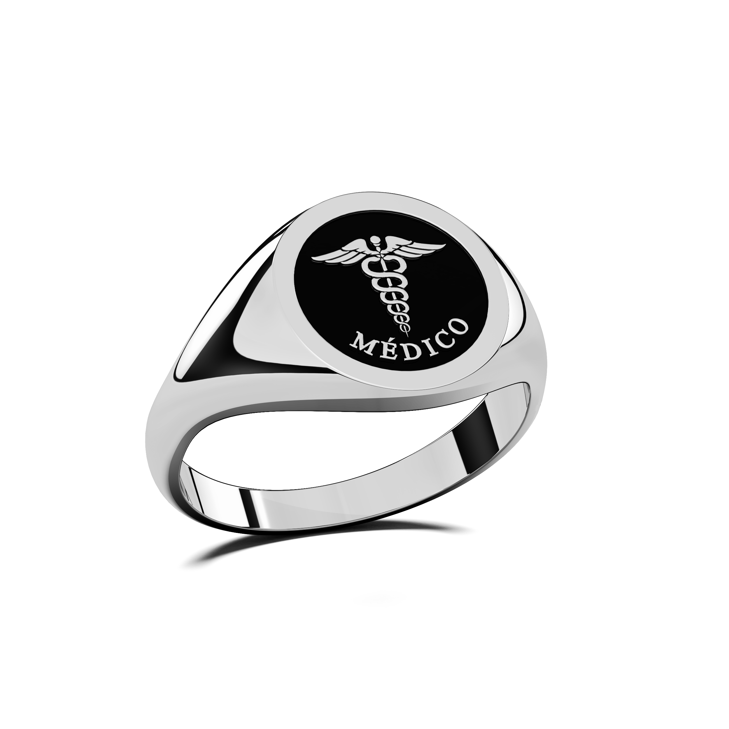 Anillo Graduación Sello Plata