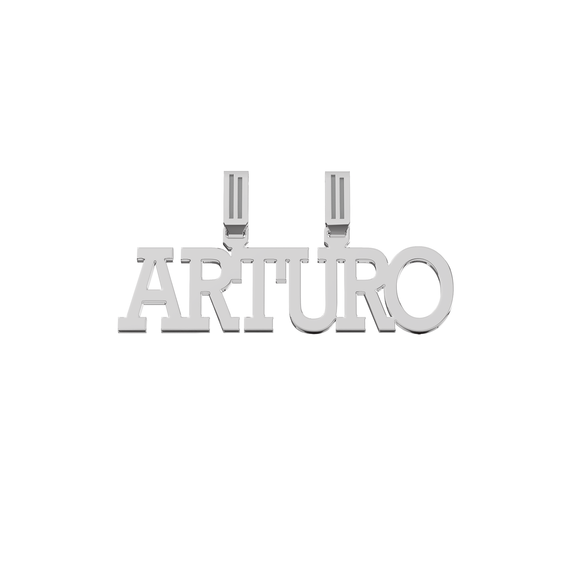 Dije Nombre Monarca Personalizable de Plata .925
