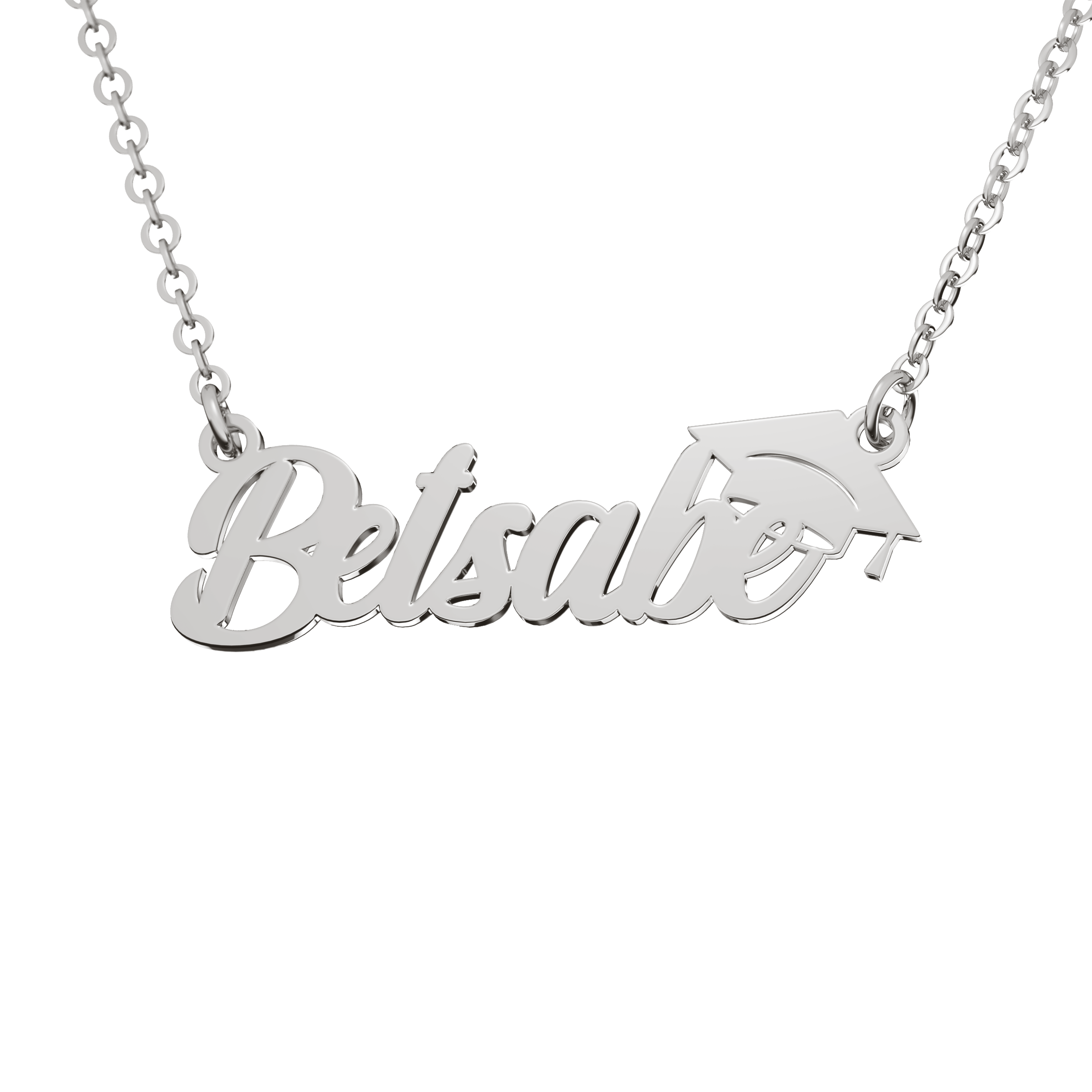 Collar Birrete Graduación Personalizable Plata .925