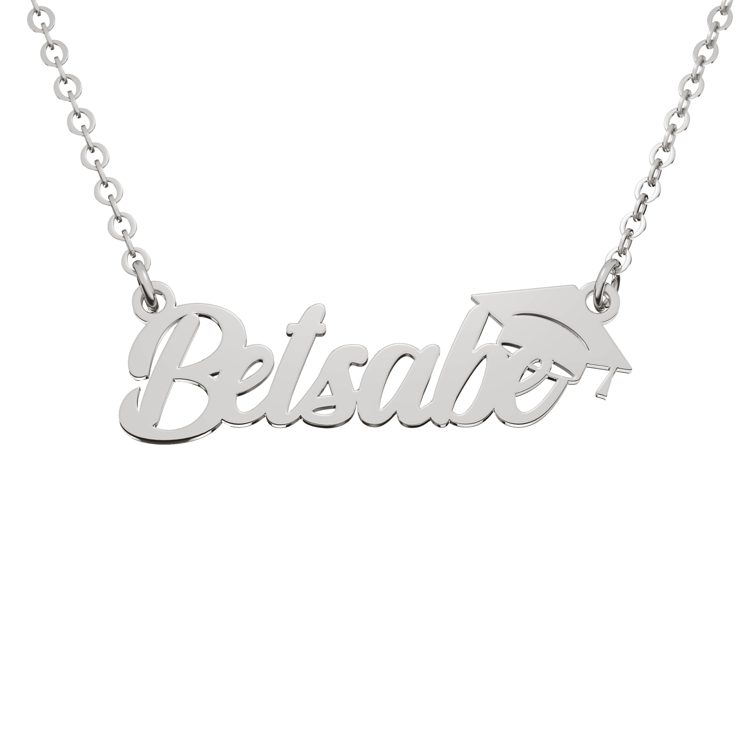 Collar Birrete Graduación Personalizable Plata .925