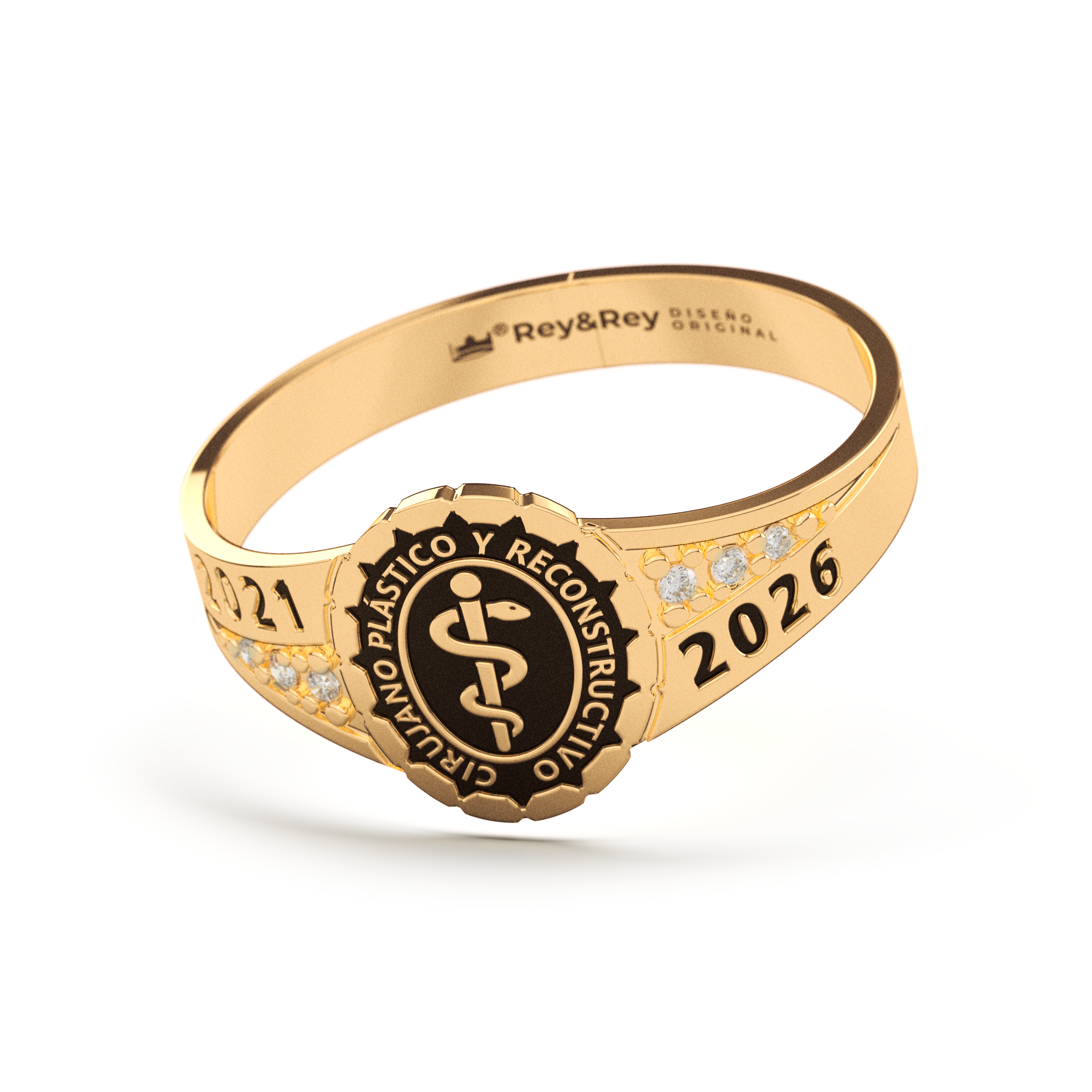 Anillo Graduacion Continente Oro