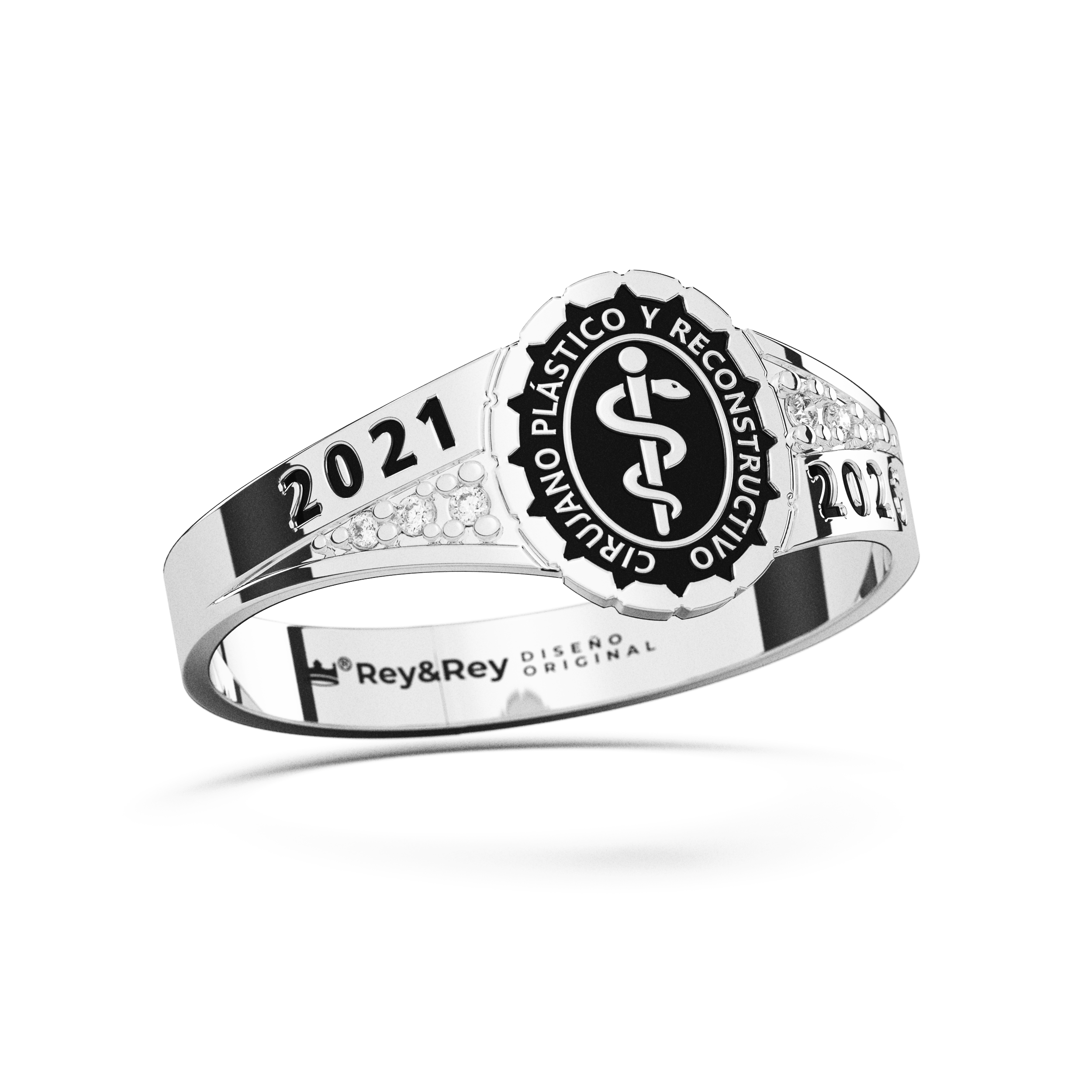Anillo Graduación Continente Plata