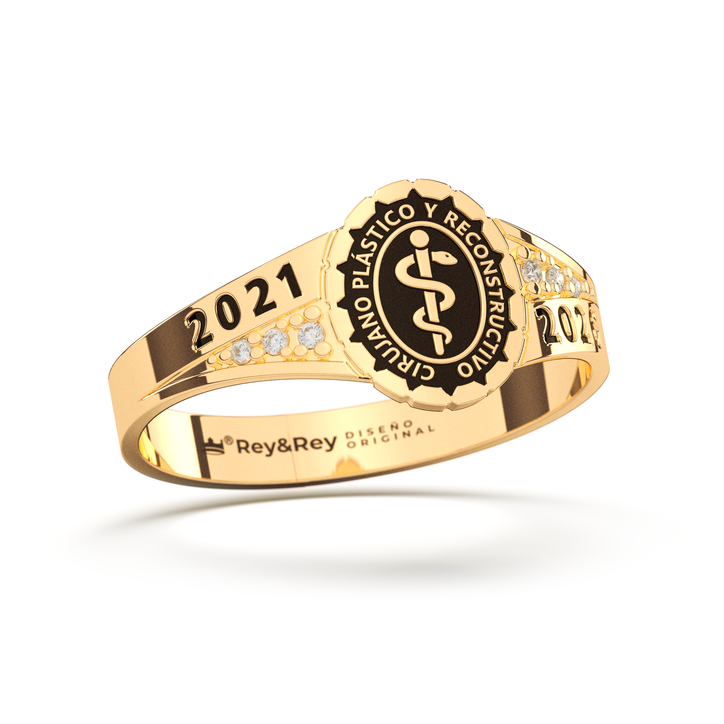 Anillo Graduacion Continente Oro