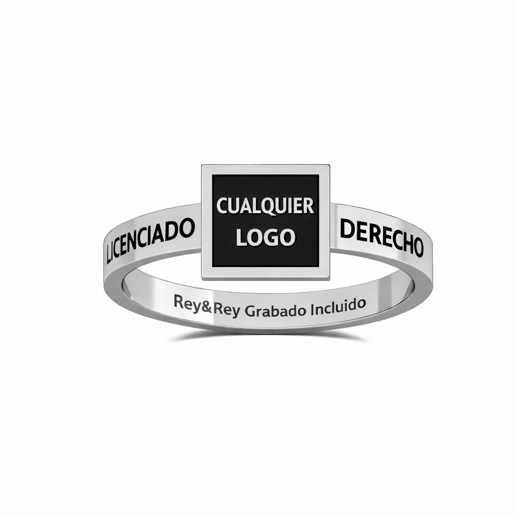 Anillo Graduación Square Plata