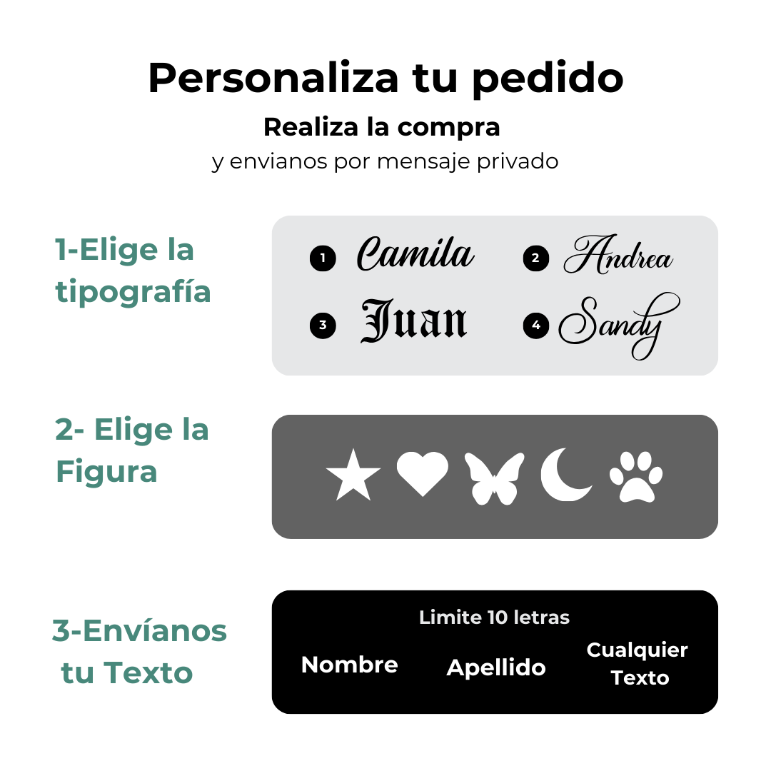 Collar Classic Figura Personalizable Plata .925