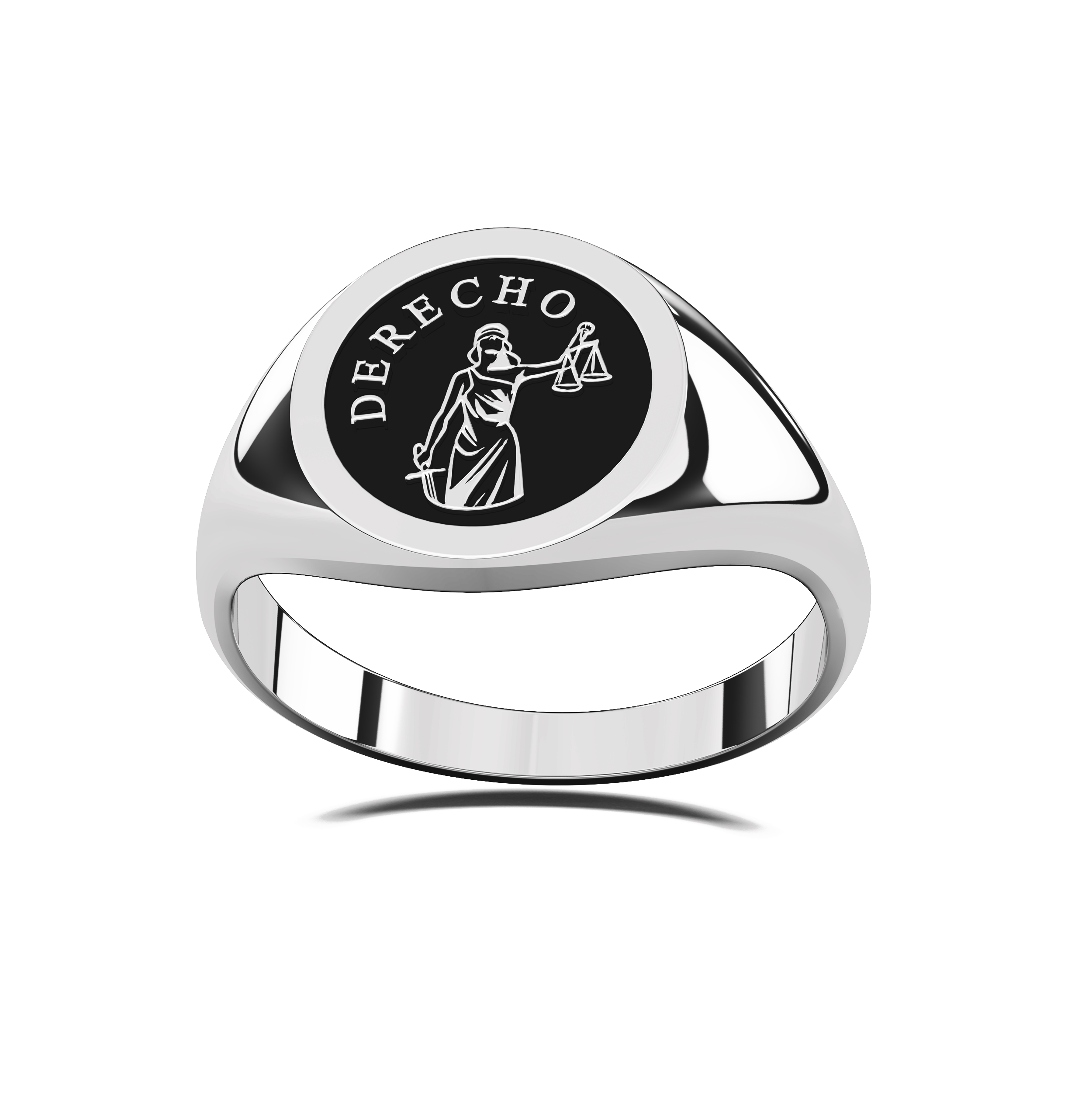 Anillo Graduación Sello Plata