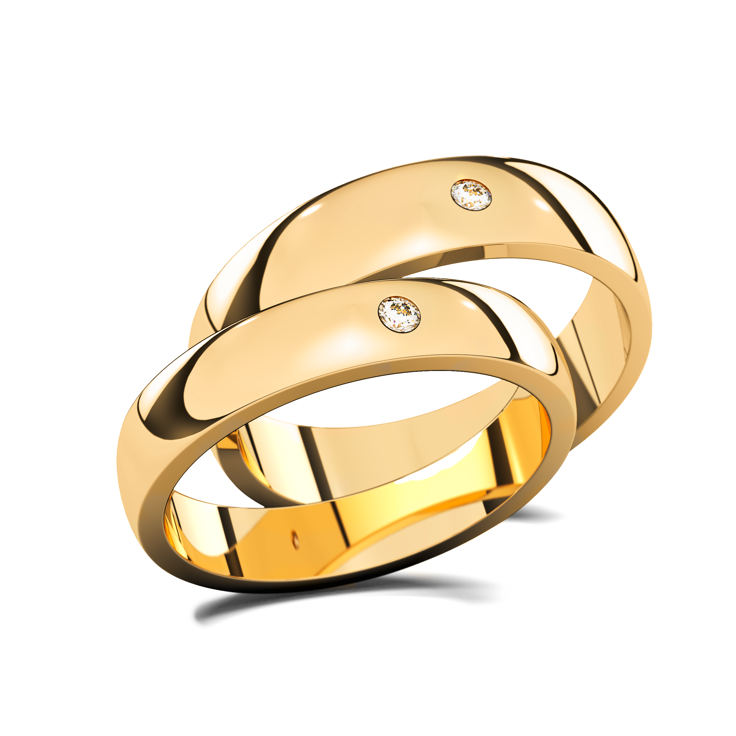 Anillos Matrimoniales Paloma X de Oro 10k