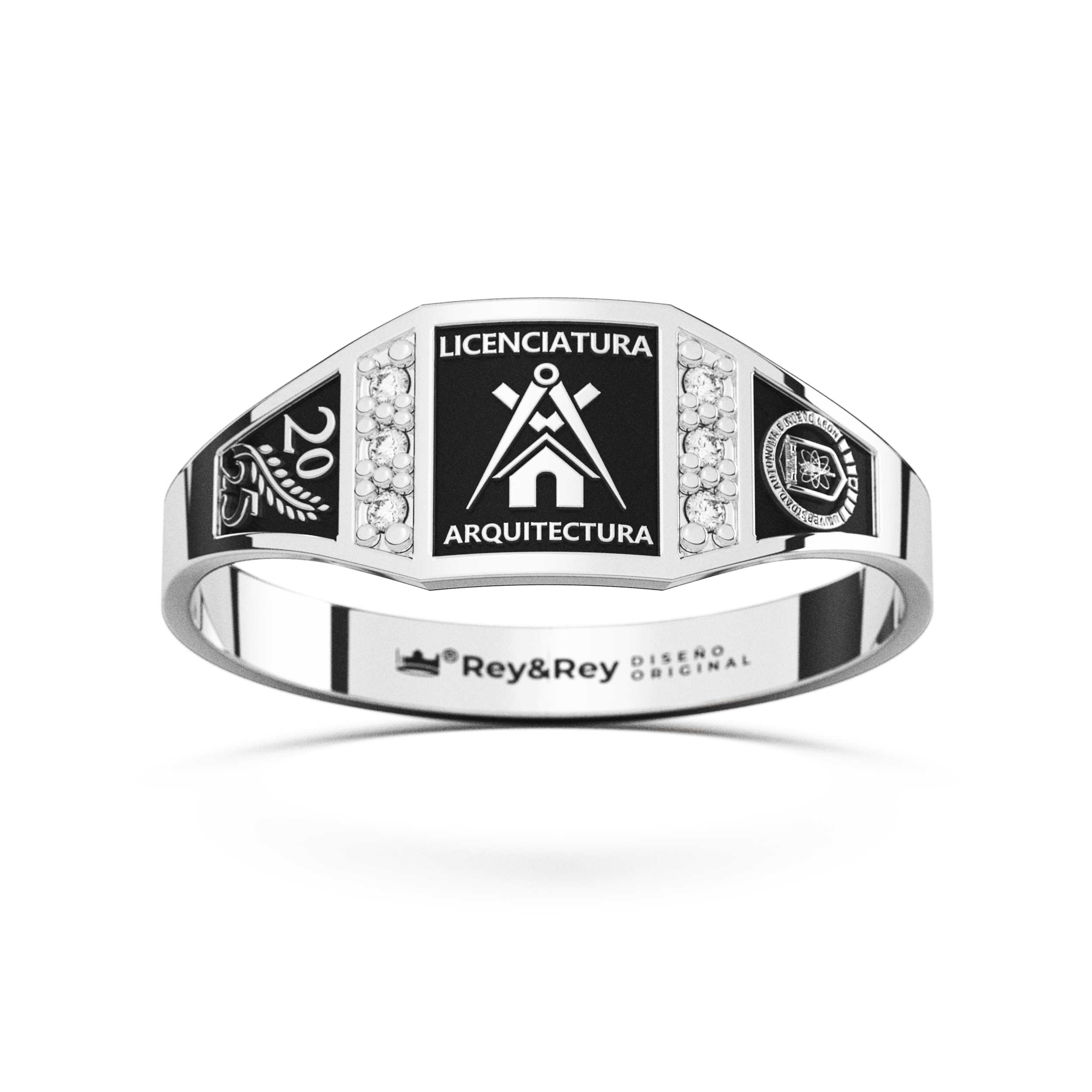 Anillo Graduación Merito Plata